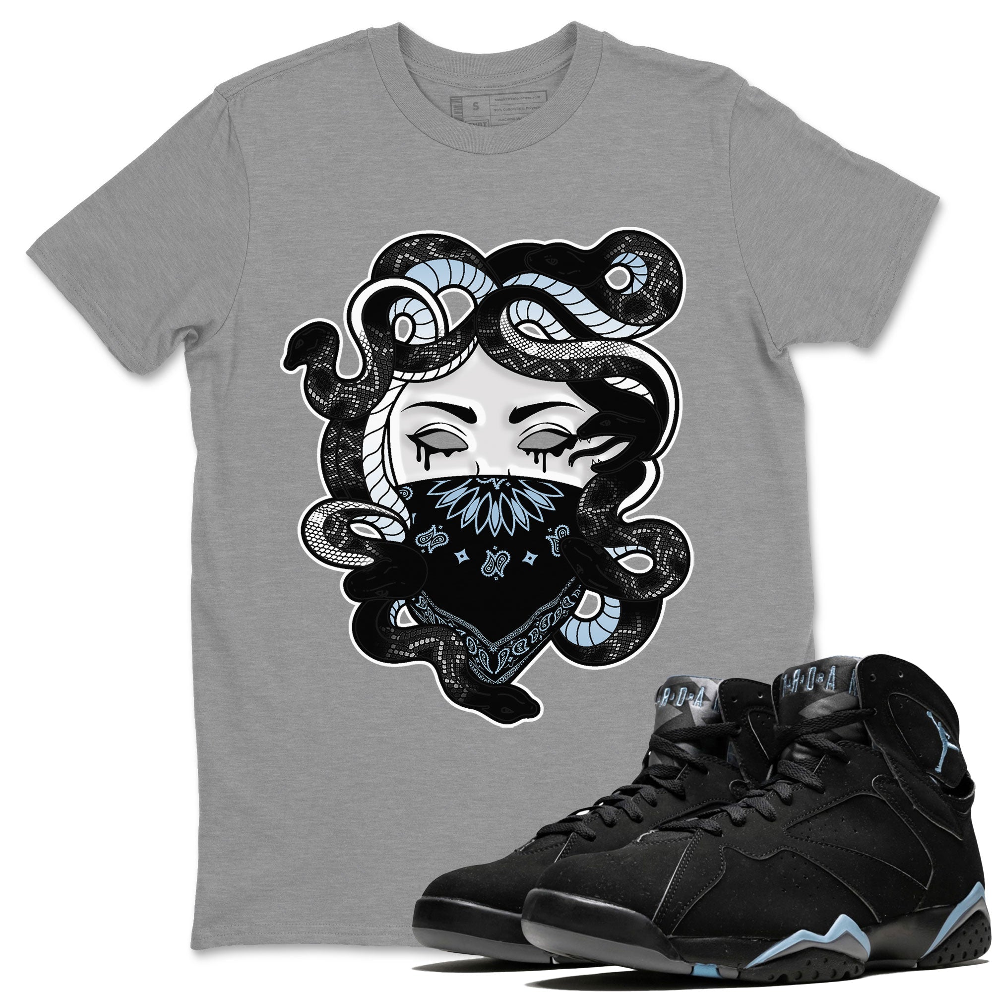 Medusa snkmatch Tee - Air Jordan 7 Chambray