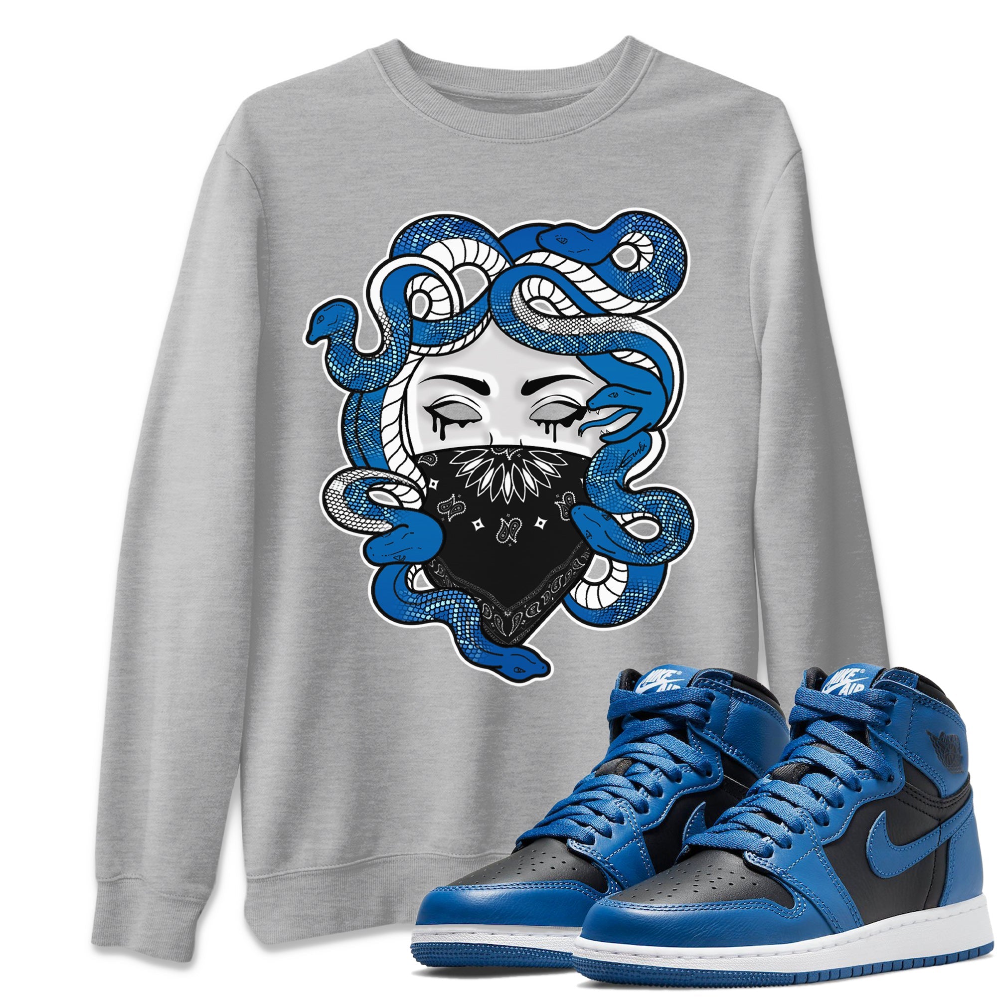 Medusa Unisex Tops - Air Jordan 1 Dark Marina Blue
