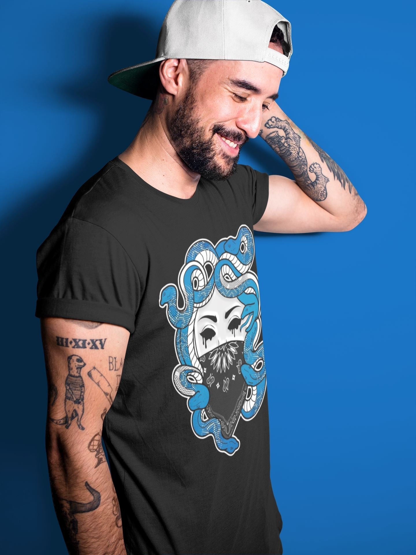 Medusa Unisex Tops - Air Jordan 1 Dark Marina Blue