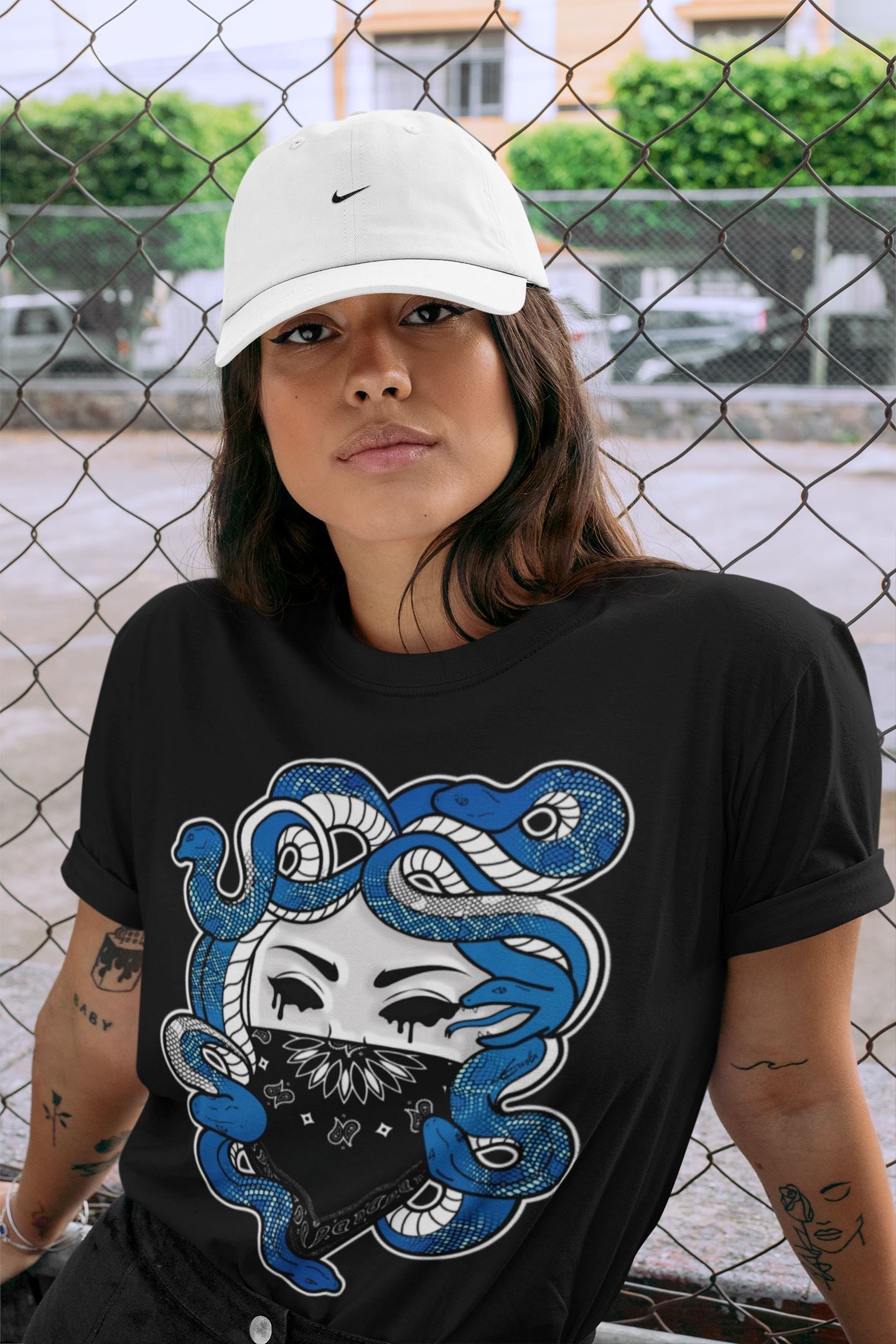 Medusa Unisex Tops - Air Jordan 1 Dark Marina Blue
