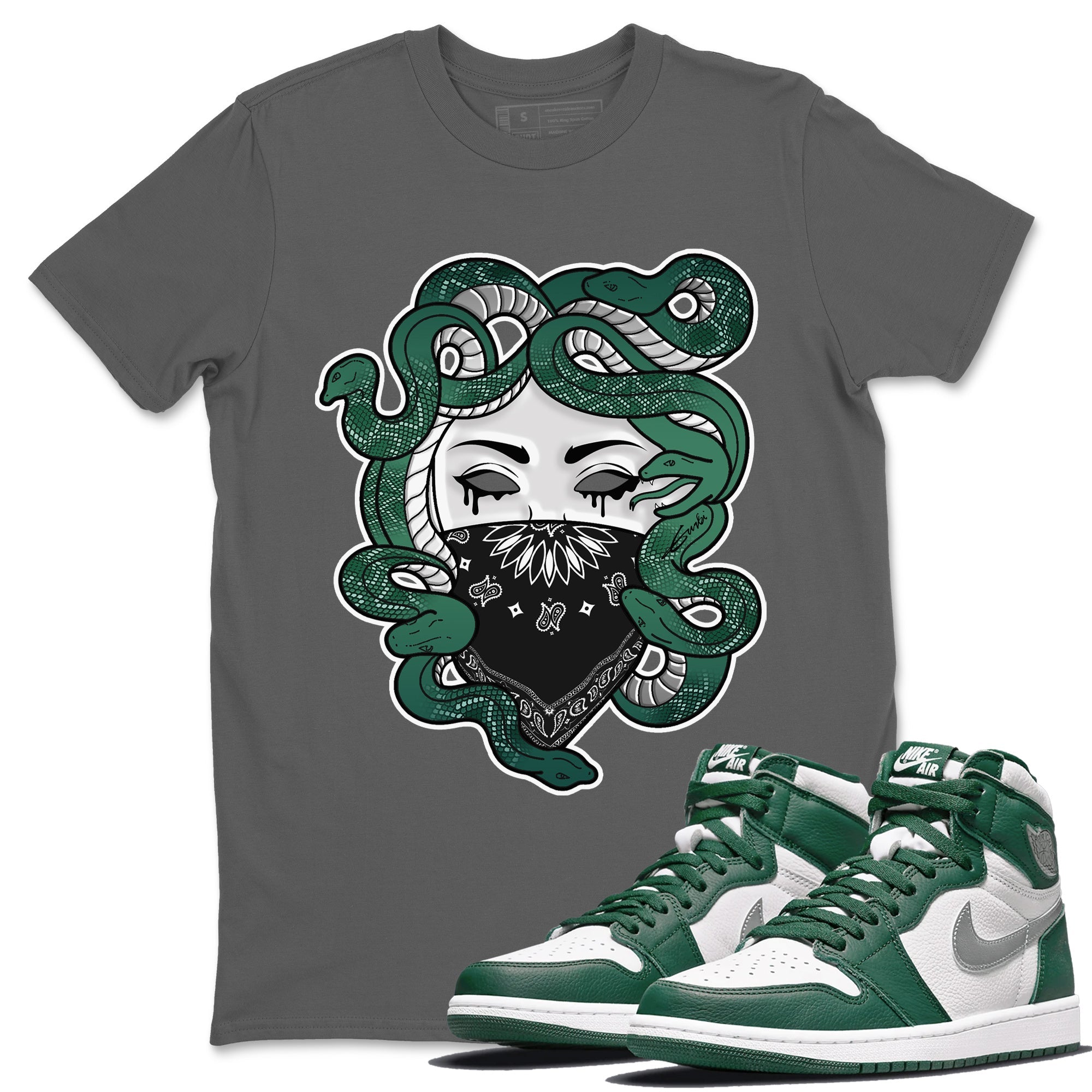 Medusa Unisex Tops - Air Jordan 1 Gorge Green