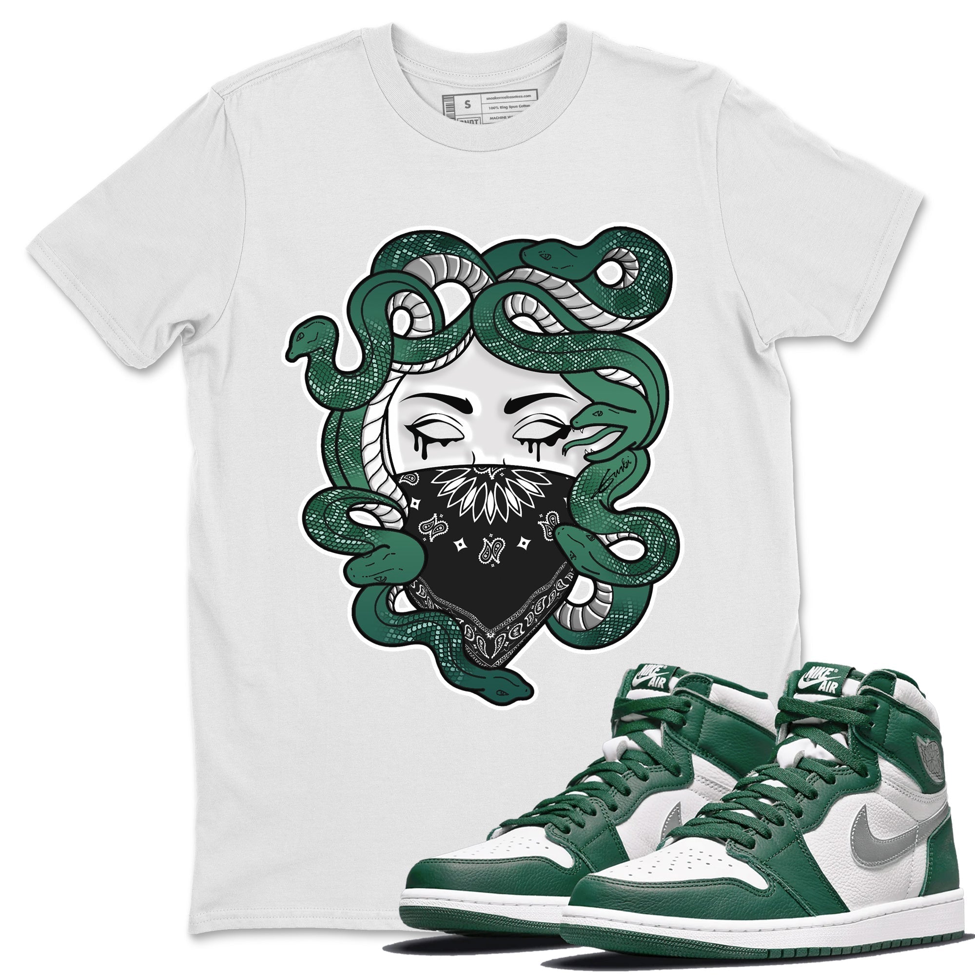 Medusa Unisex Tops - Air Jordan 1 Gorge Green