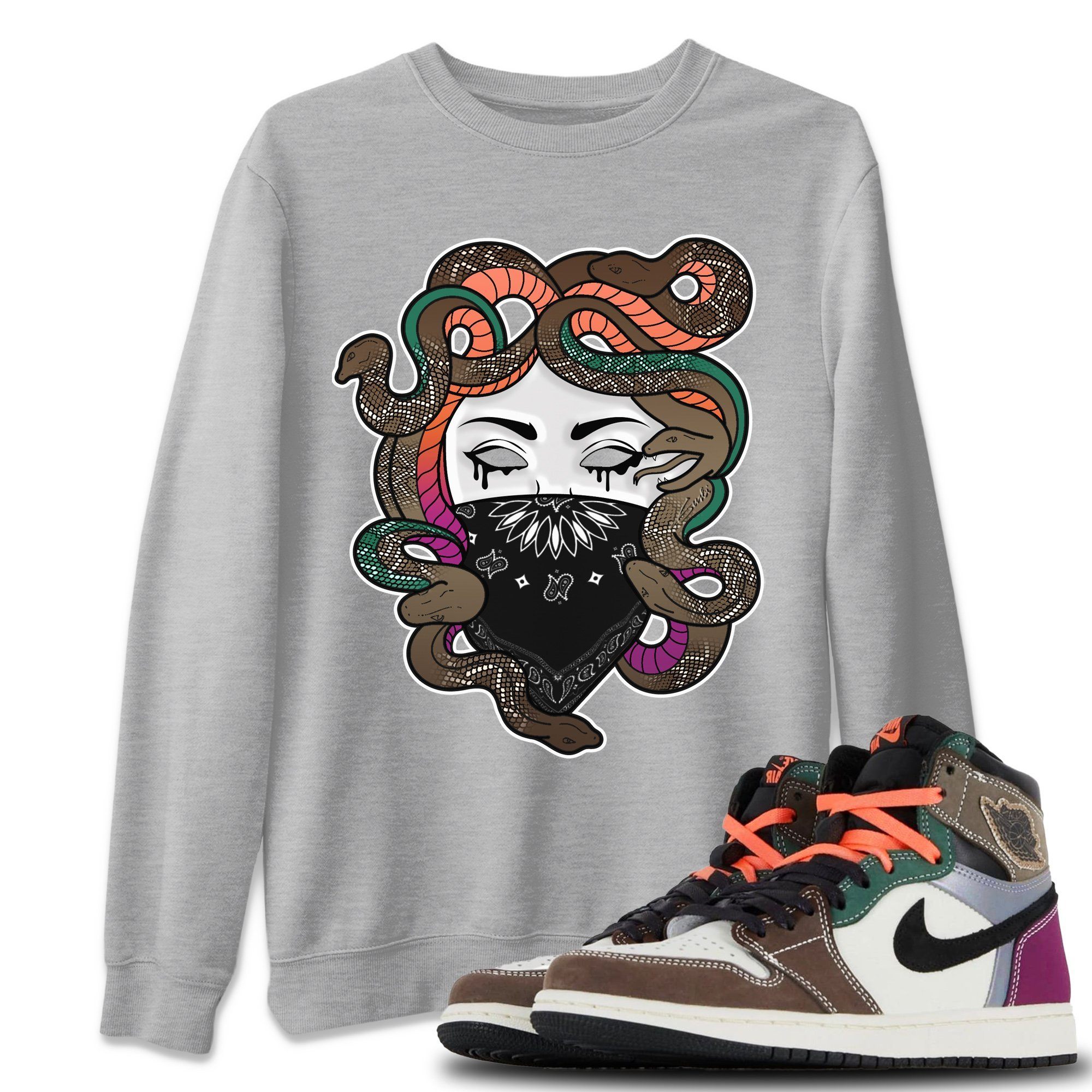 Medusa Unisex Tops - Air Jordan 1 Hand Crafted