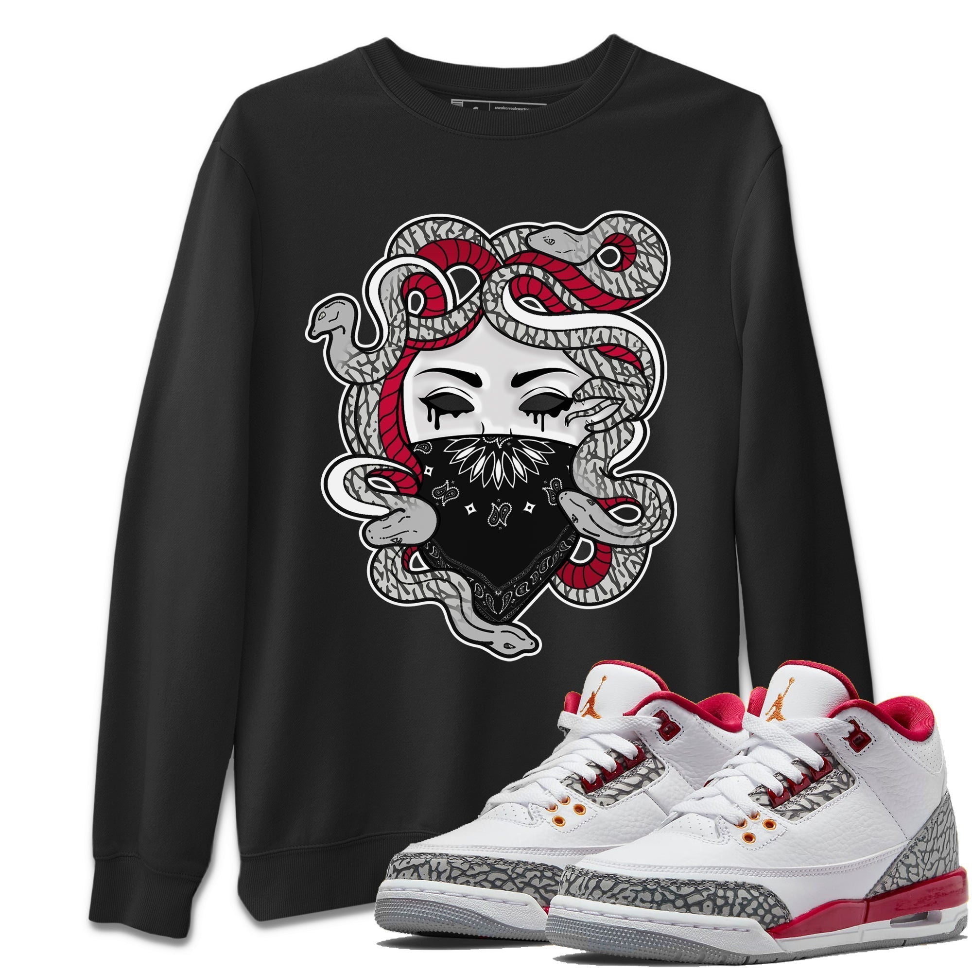 Medusa Unisex Tops - Air Jordan 3 Cardinal