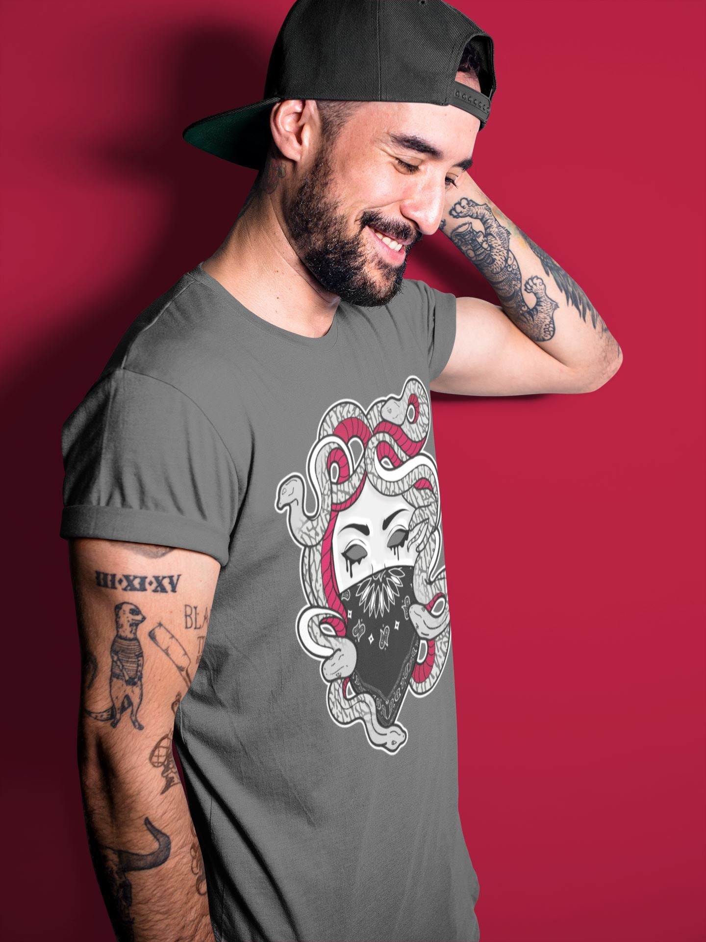 Medusa Unisex Tops - Air Jordan 3 Cardinal