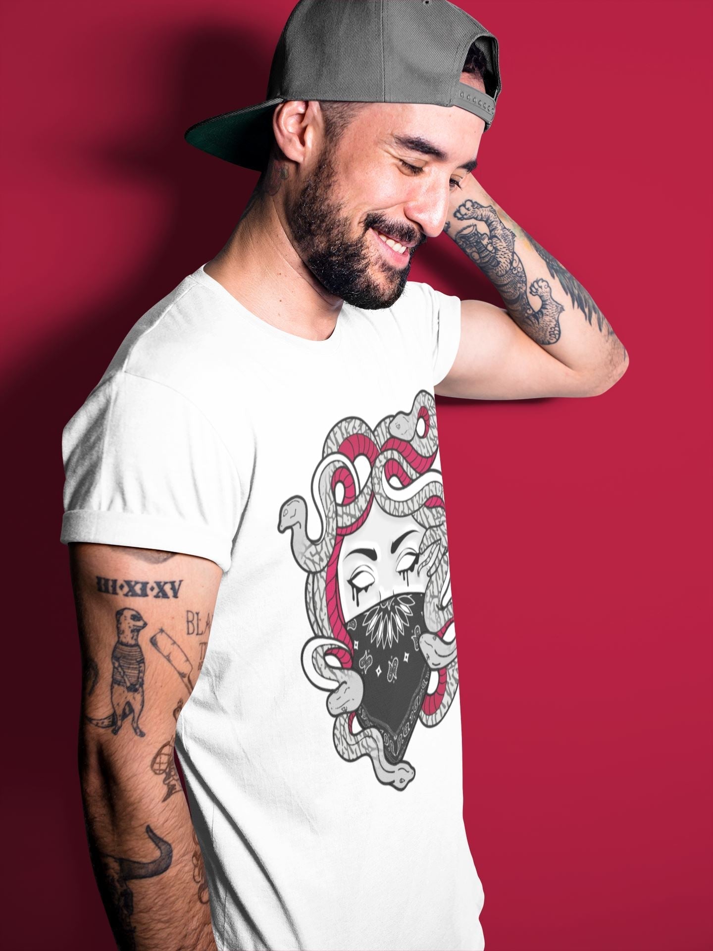 Medusa Unisex Tops - Air Jordan 3 Cardinal