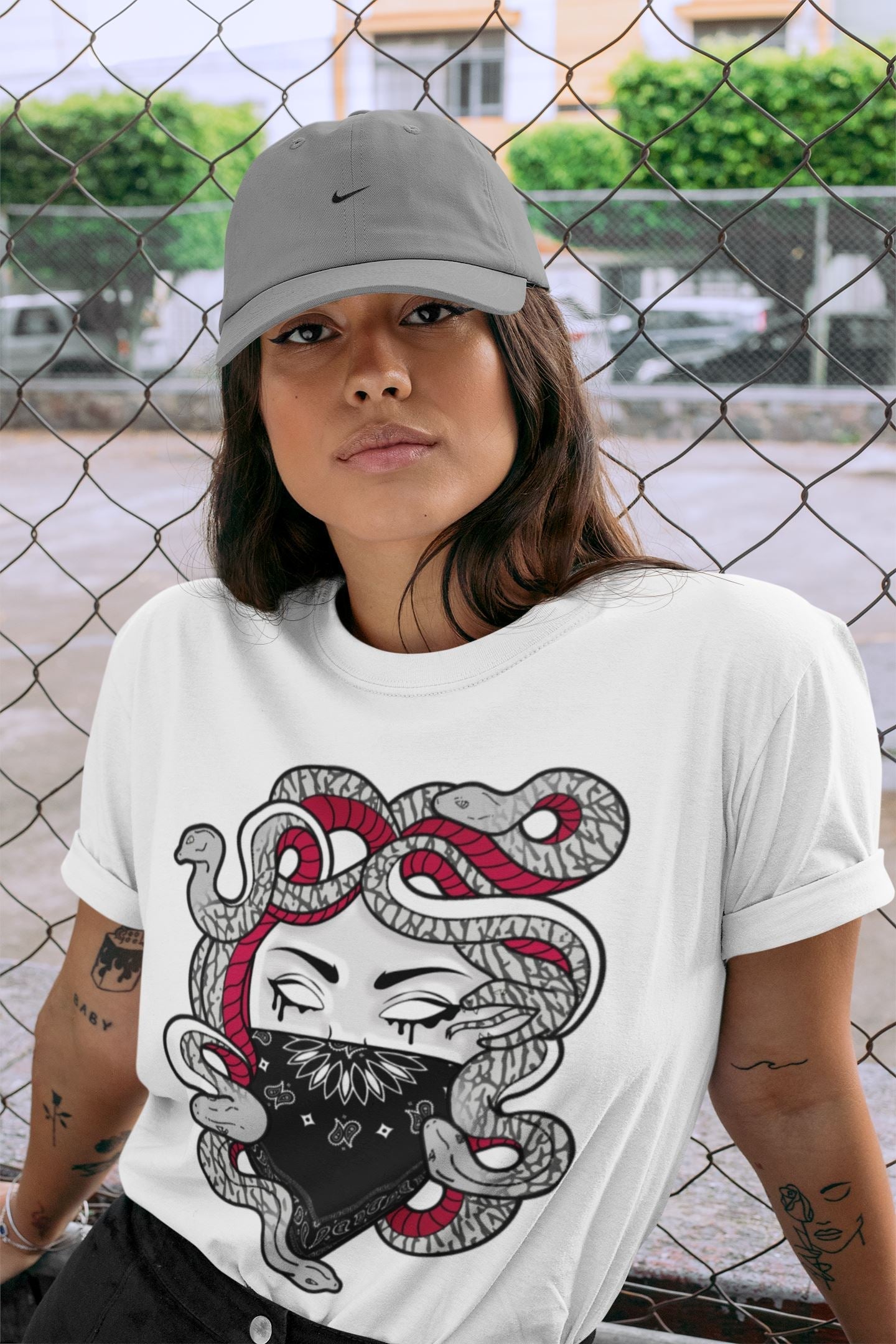Medusa Unisex Tops - Air Jordan 3 Cardinal