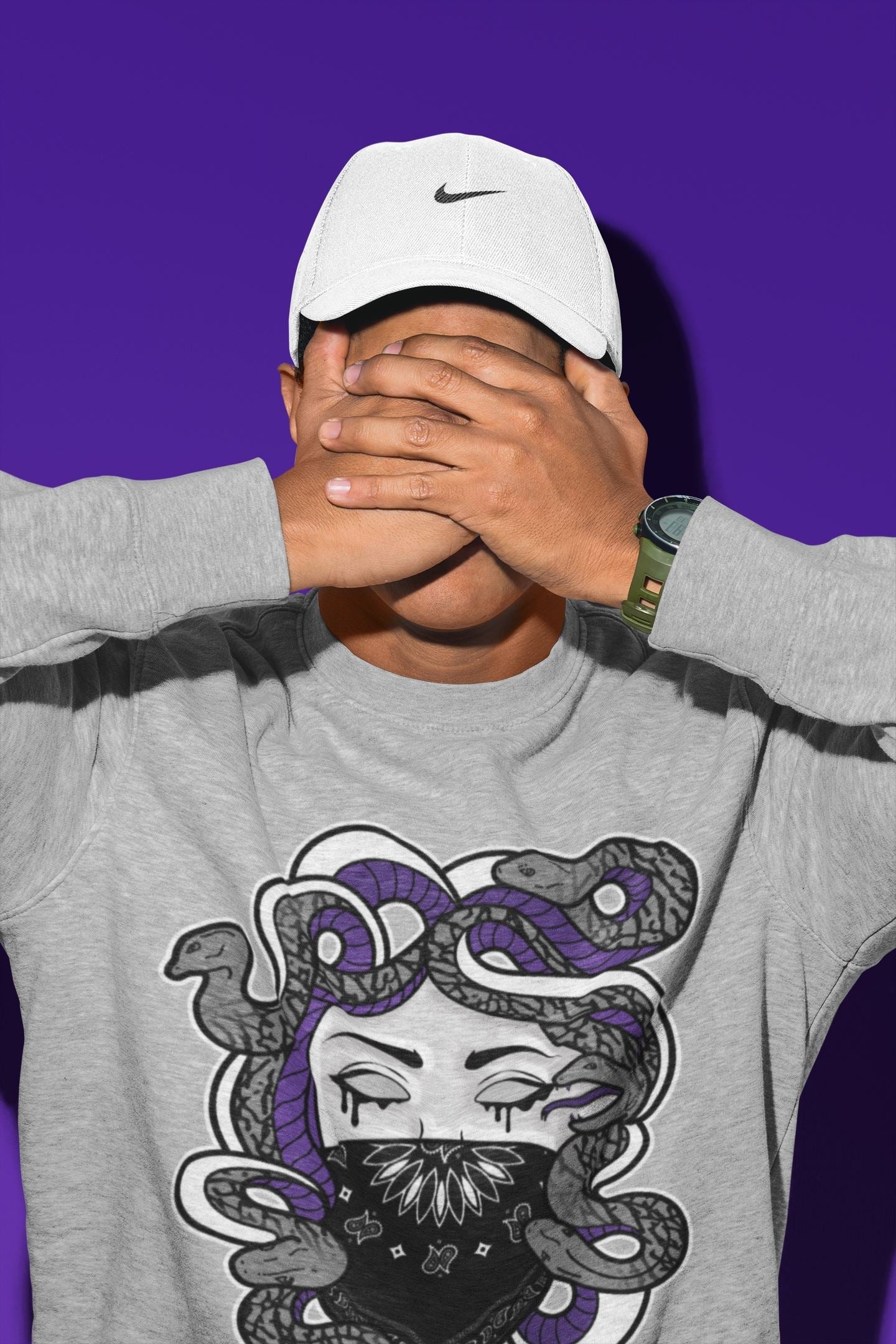 Medusa Unisex Tops - Air Jordan 3 Dark Iris