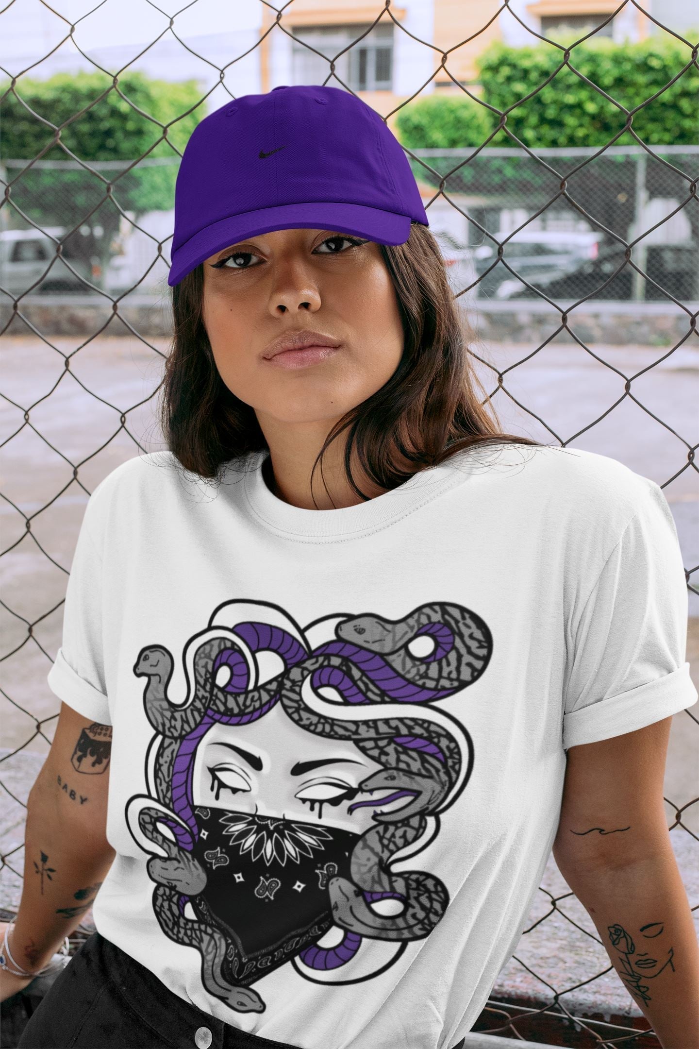 Medusa Unisex Tops - Air Jordan 3 Dark Iris