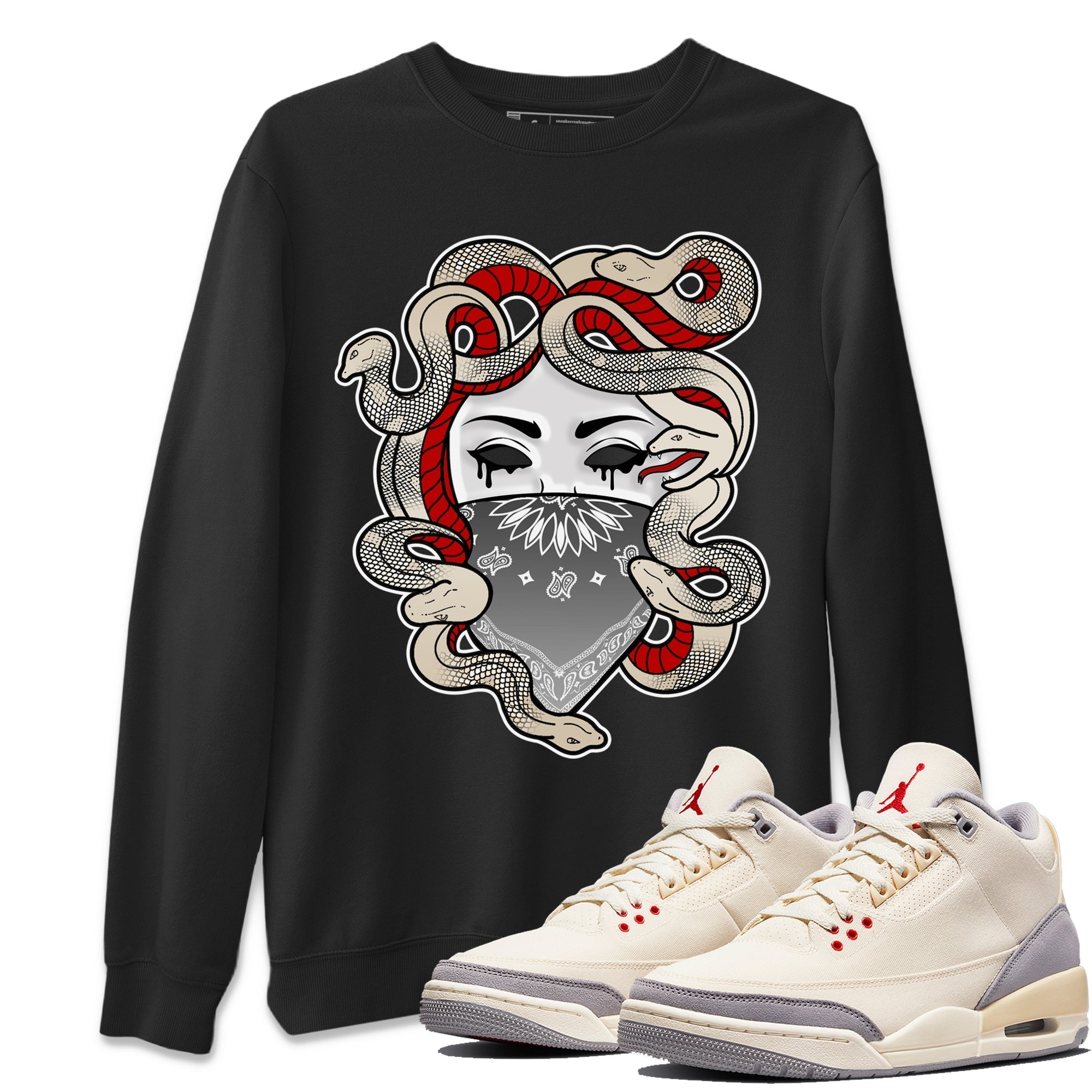 Medusa Unisex Tops - Air Jordan 3 Muslin