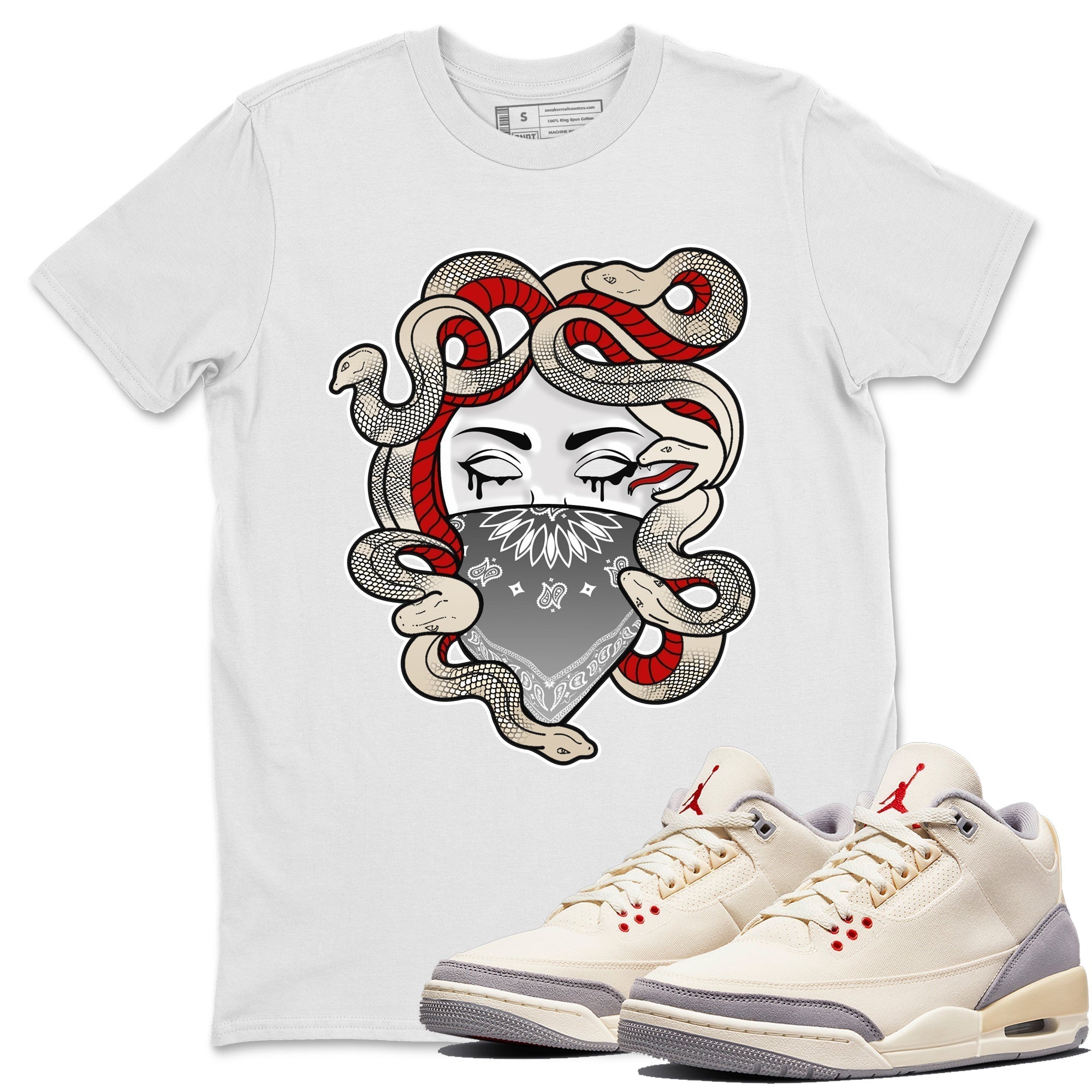 Medusa Unisex Tops - Air Jordan 3 Muslin