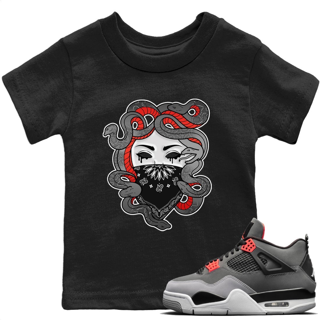 Medusa Kids Tops - Air Jordan 4 Infrared