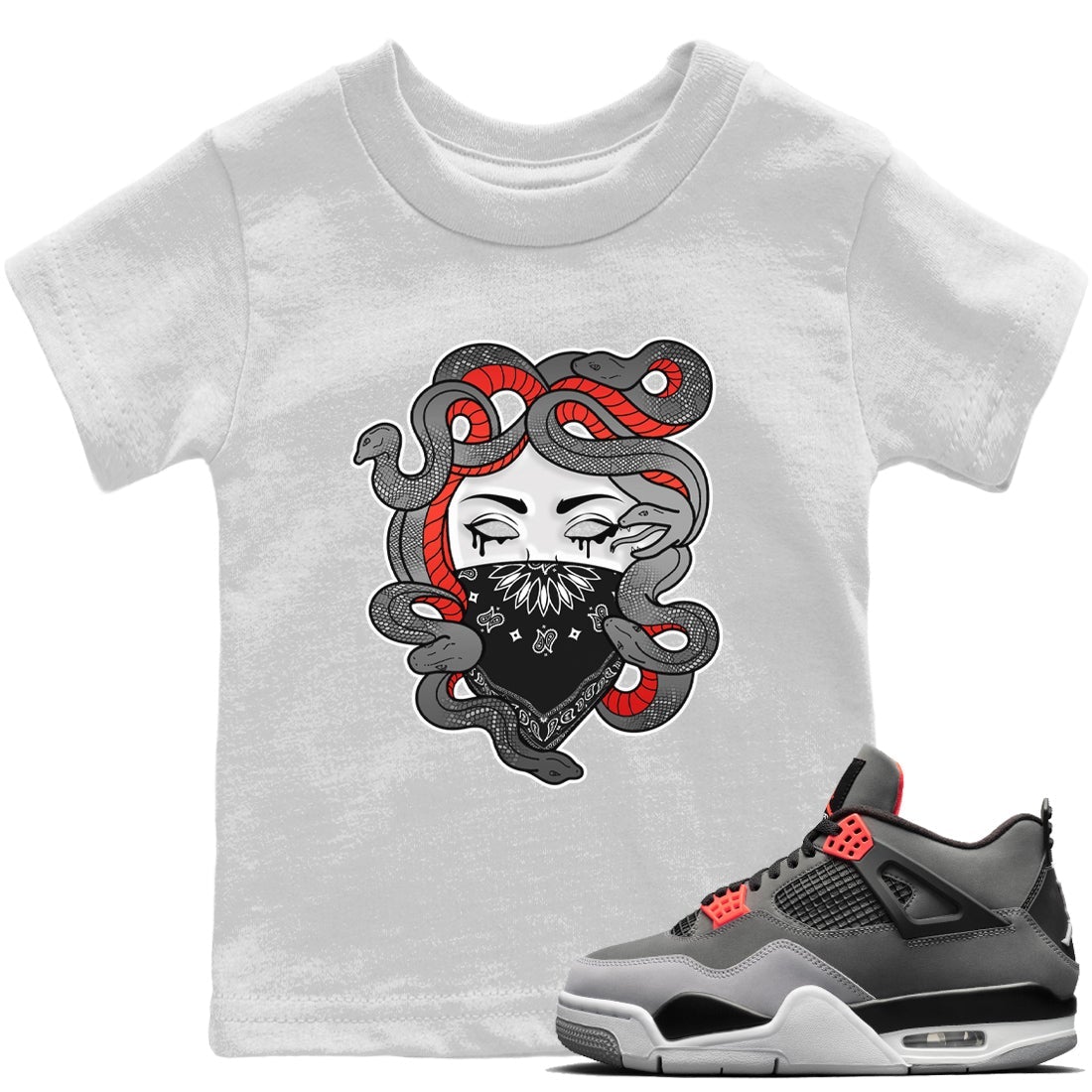 Medusa Kids Tops - Air Jordan 4 Infrared