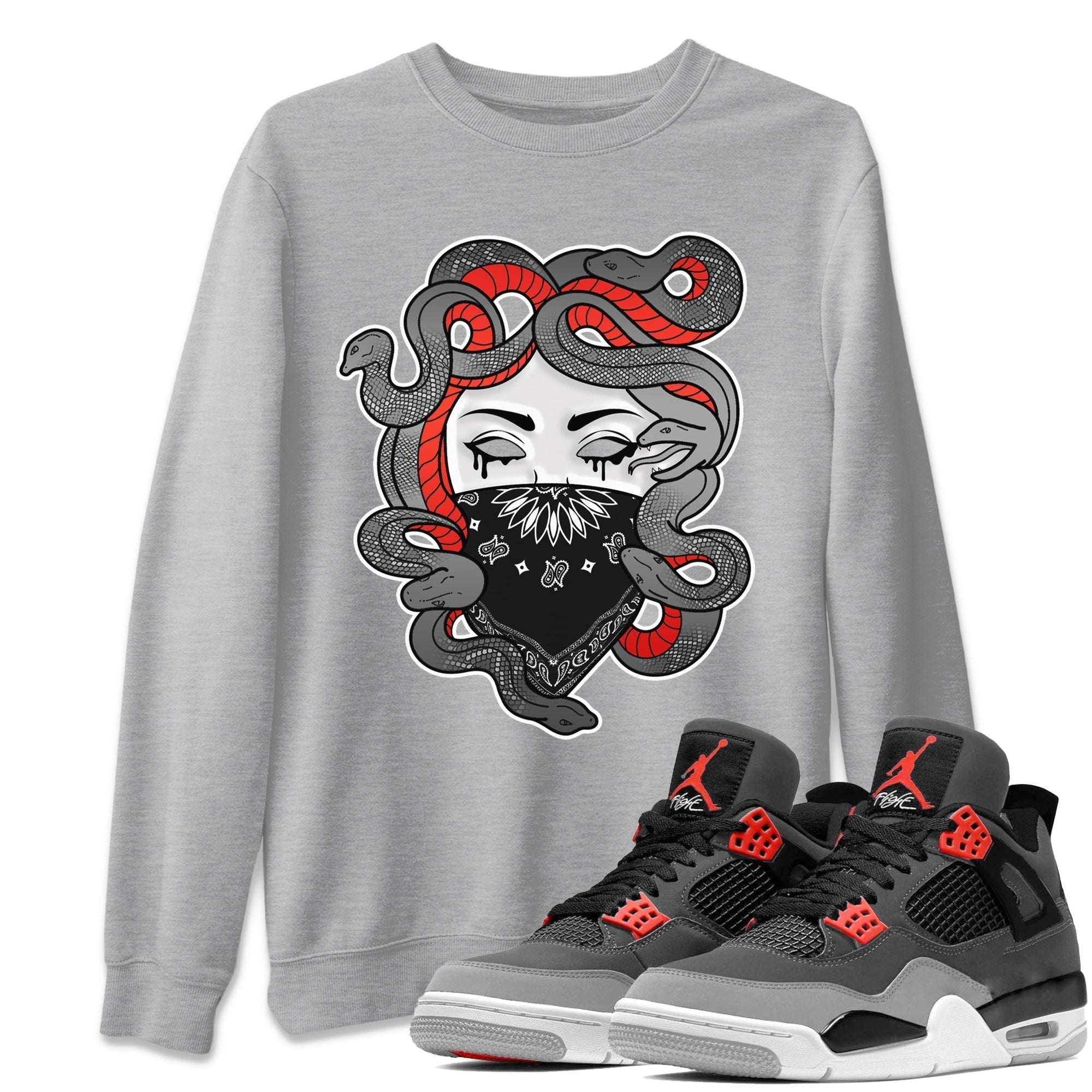 Medusa Unisex Tops - Air Jordan 4 Infrared