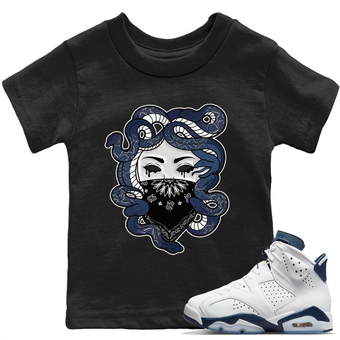 Medusa Kids Tops - Air Jordan 6 Midnight Navy