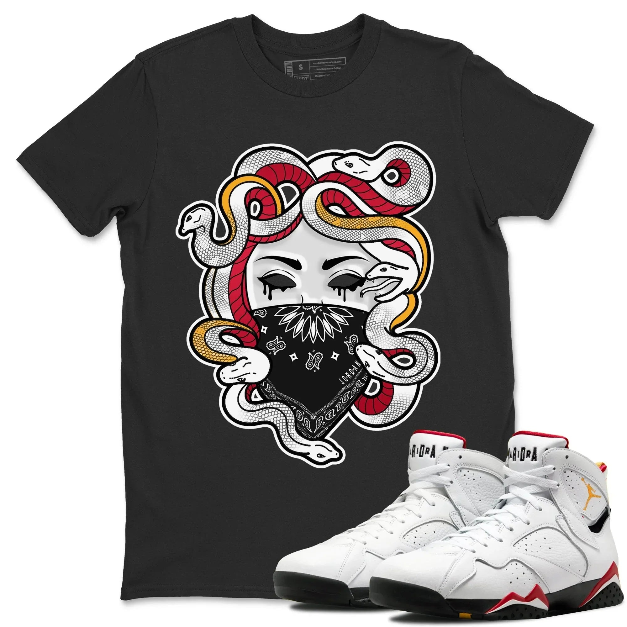 Medusa Unisex Tops - Air Jordan 7 Cardinal