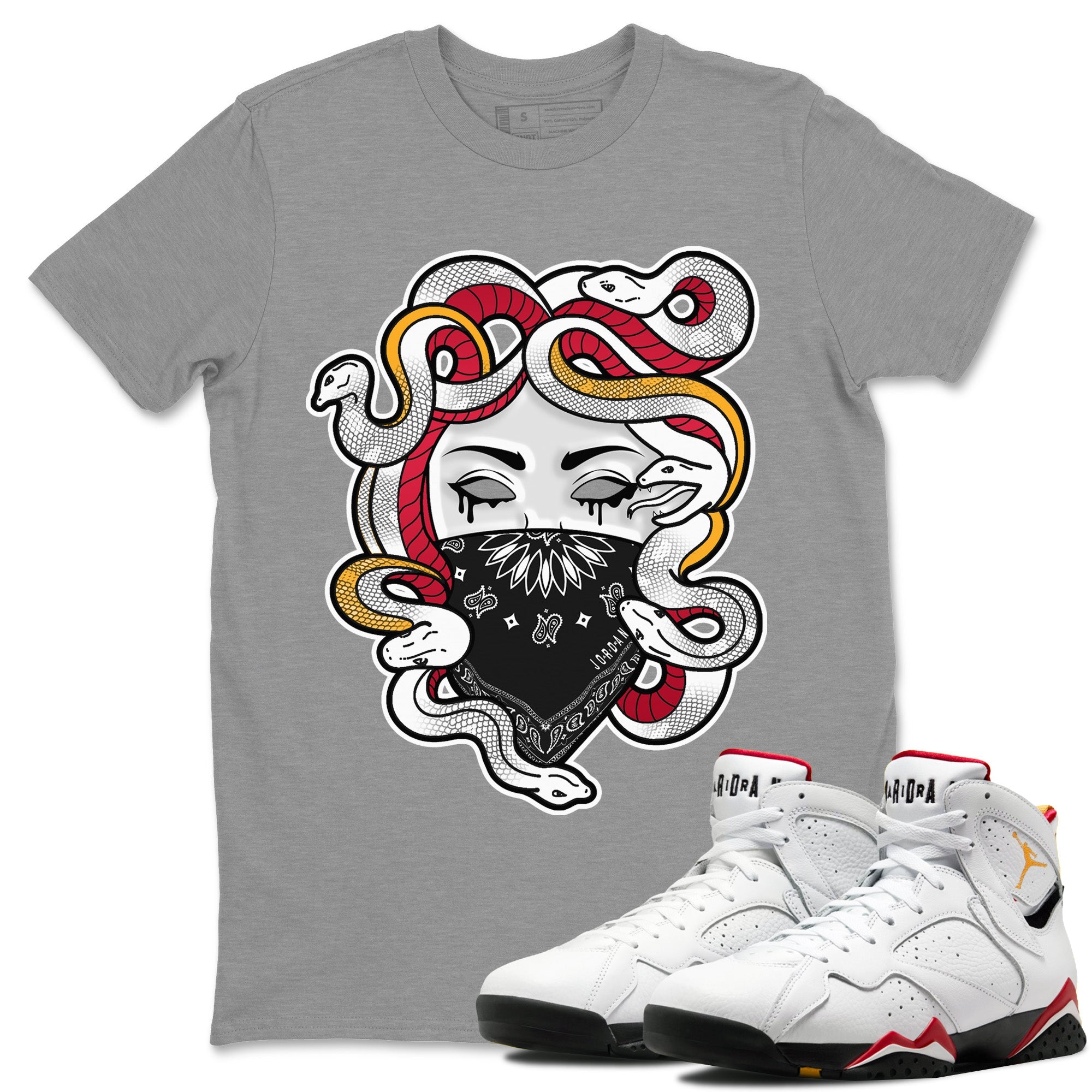 Medusa Unisex Tops - Air Jordan 7 Cardinal