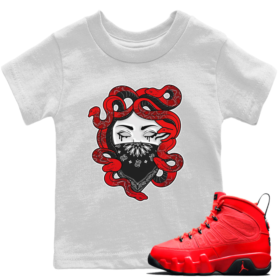Medusa Kids Tops - Air Jordan 9 Chile Red