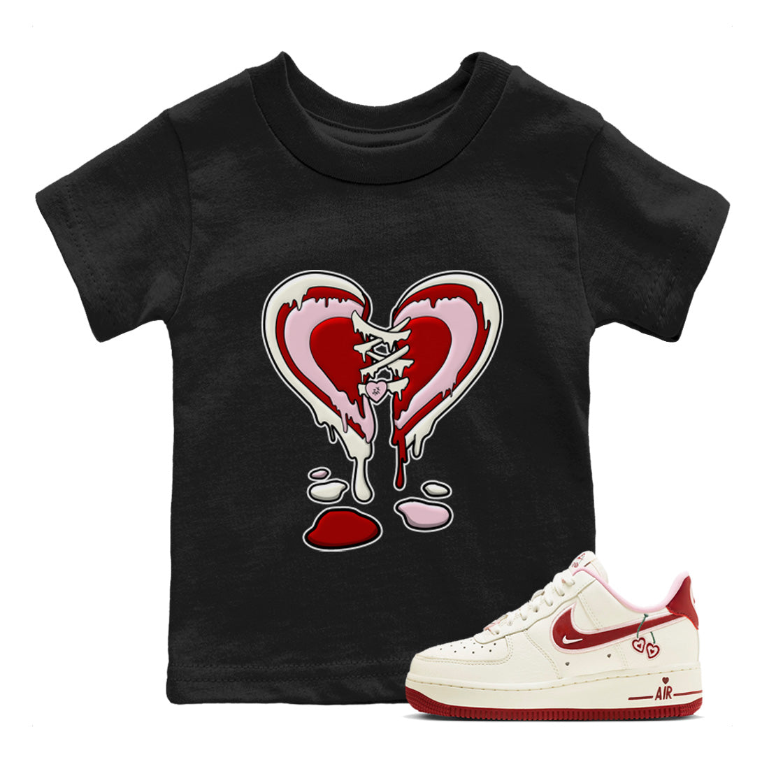 Melting Heart Kids Tops - Air Force 1 Valentines Day