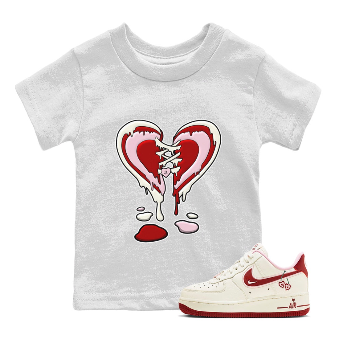 Melting Heart Kids Tops - Air Force 1 Valentines Day