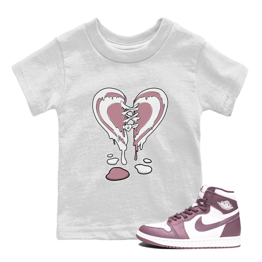 Melting Heart snkmatch Tee Kids - Air Jordan 1 Mauve