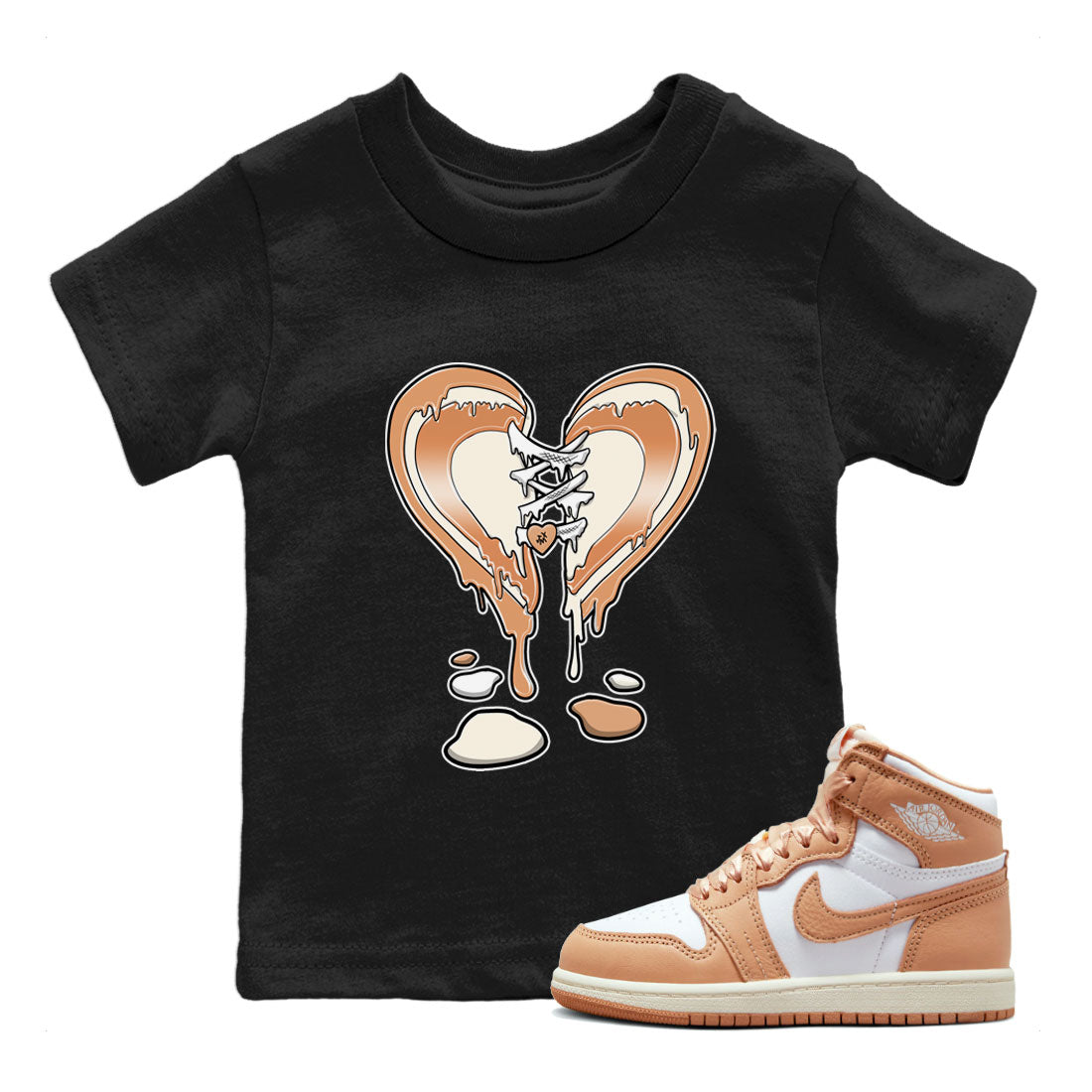 Melting Heart snkmatch Tee Kids - Air Jordan 1 Praline