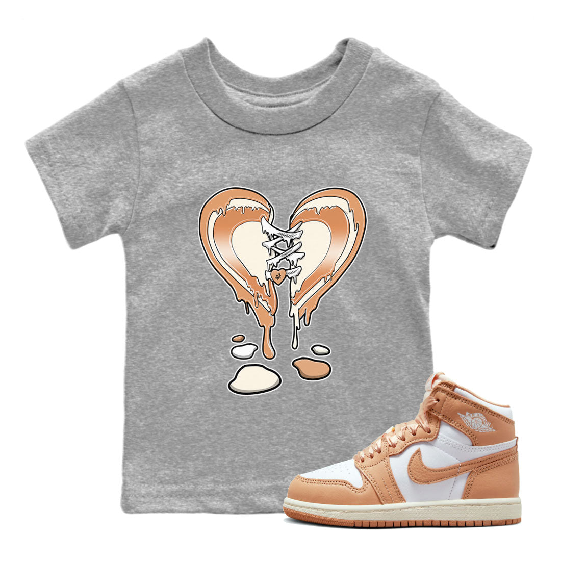 Melting Heart snkmatch Tee Kids - Air Jordan 1 Praline