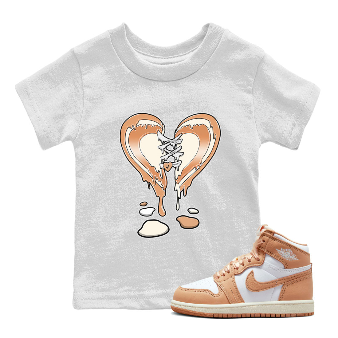 Melting Heart snkmatch Tee Kids - Air Jordan 1 Praline