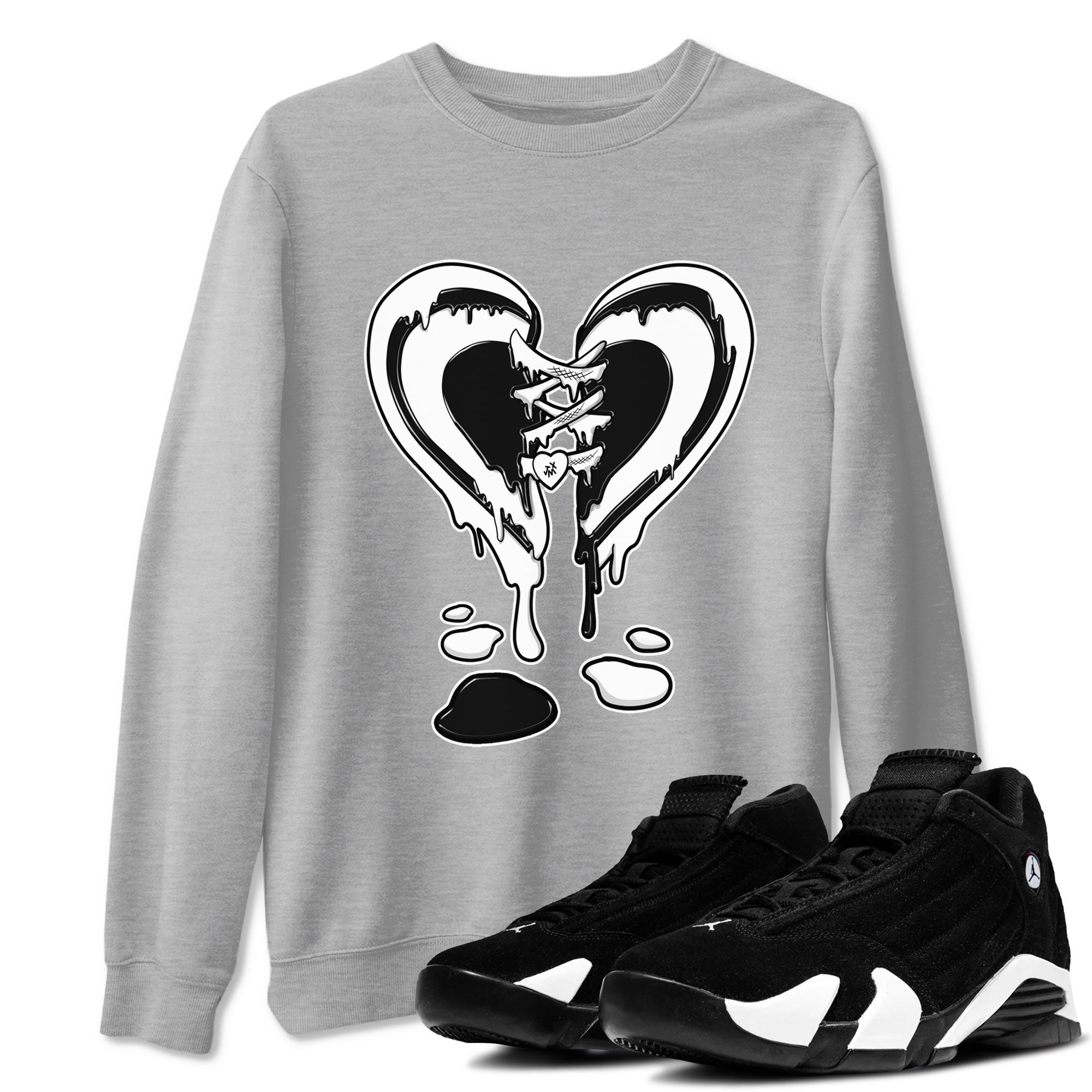Melting Heart snkmatch Tees - Air Jordan 14 Panda