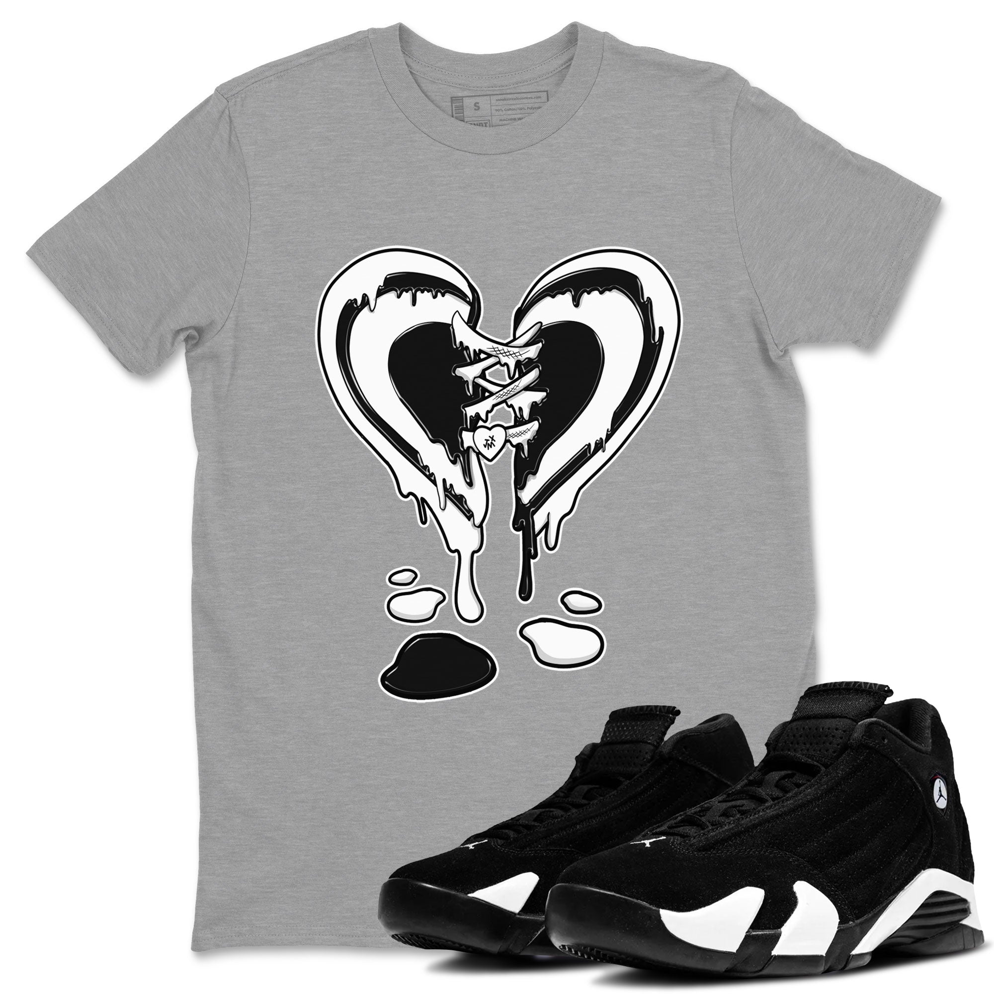 Melting Heart snkmatch Tees - Air Jordan 14 Panda