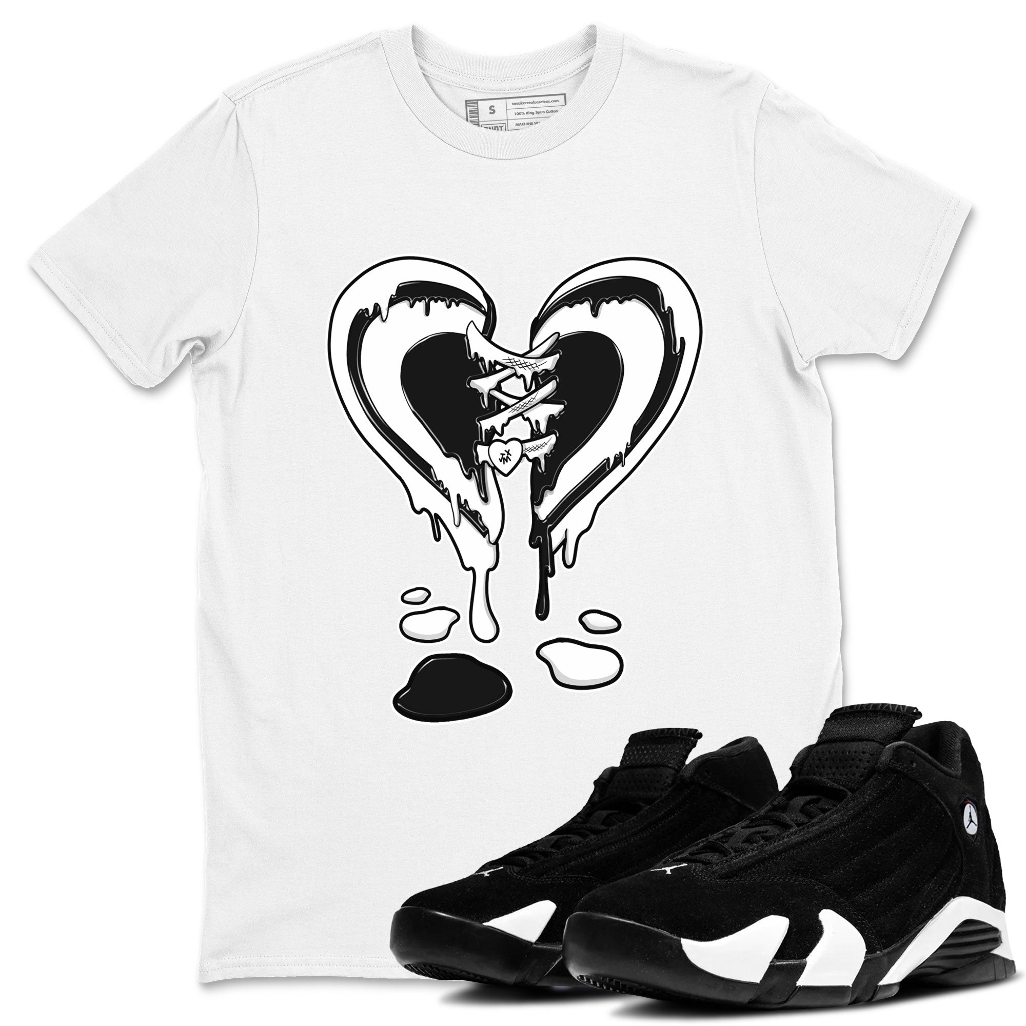 Melting Heart snkmatch Tees - Air Jordan 14 Panda