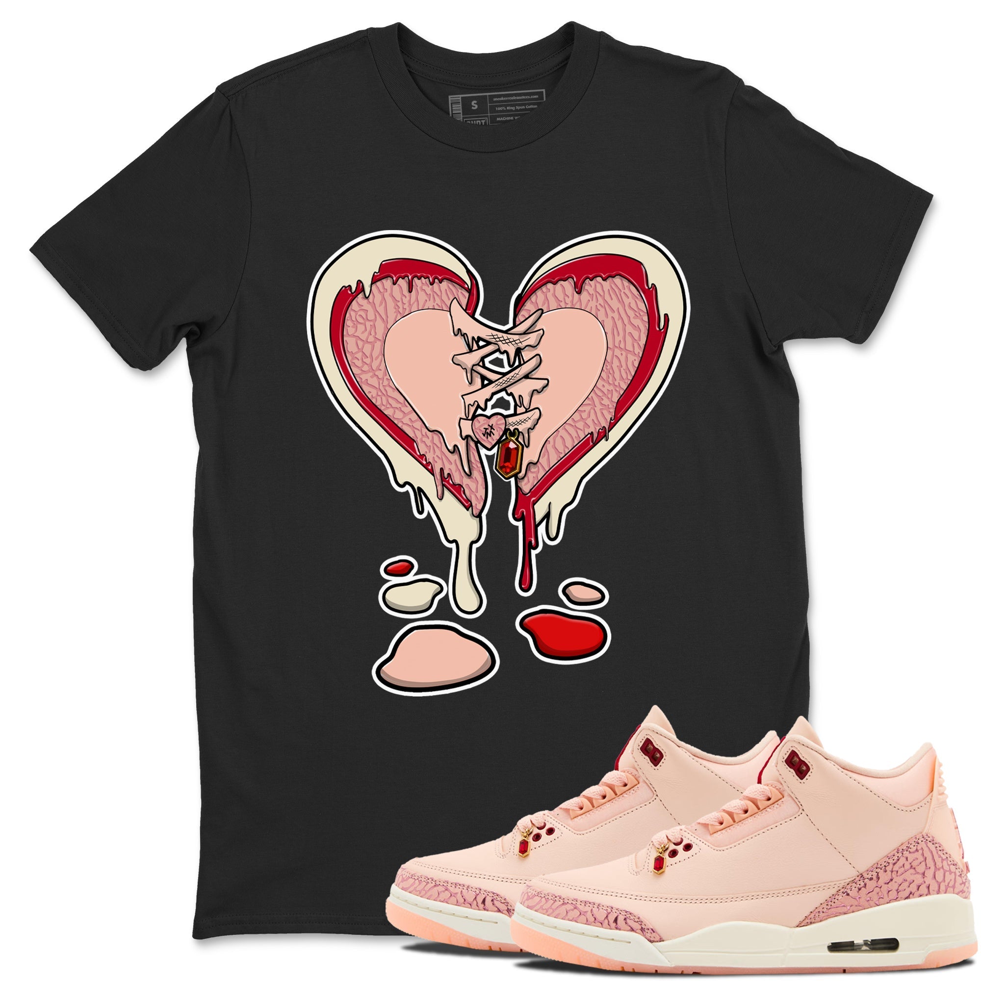 Melting Heart snkmatch Tees - Air Jordan 3 Valentines Day