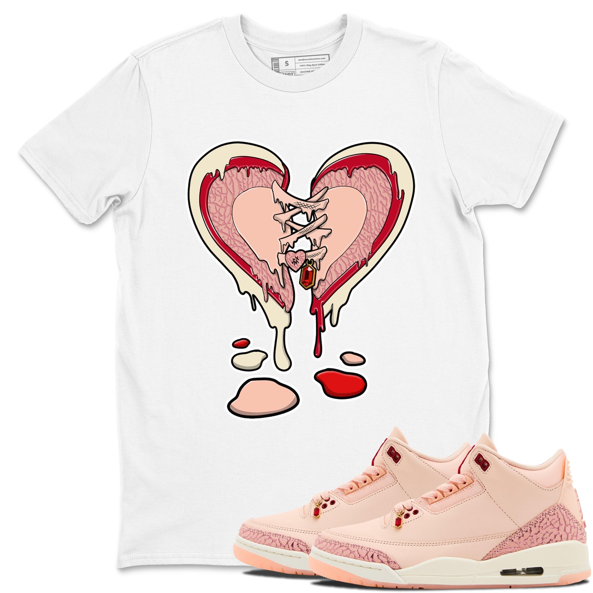 Melting Heart snkmatch Tees - Air Jordan 3 Valentines Day