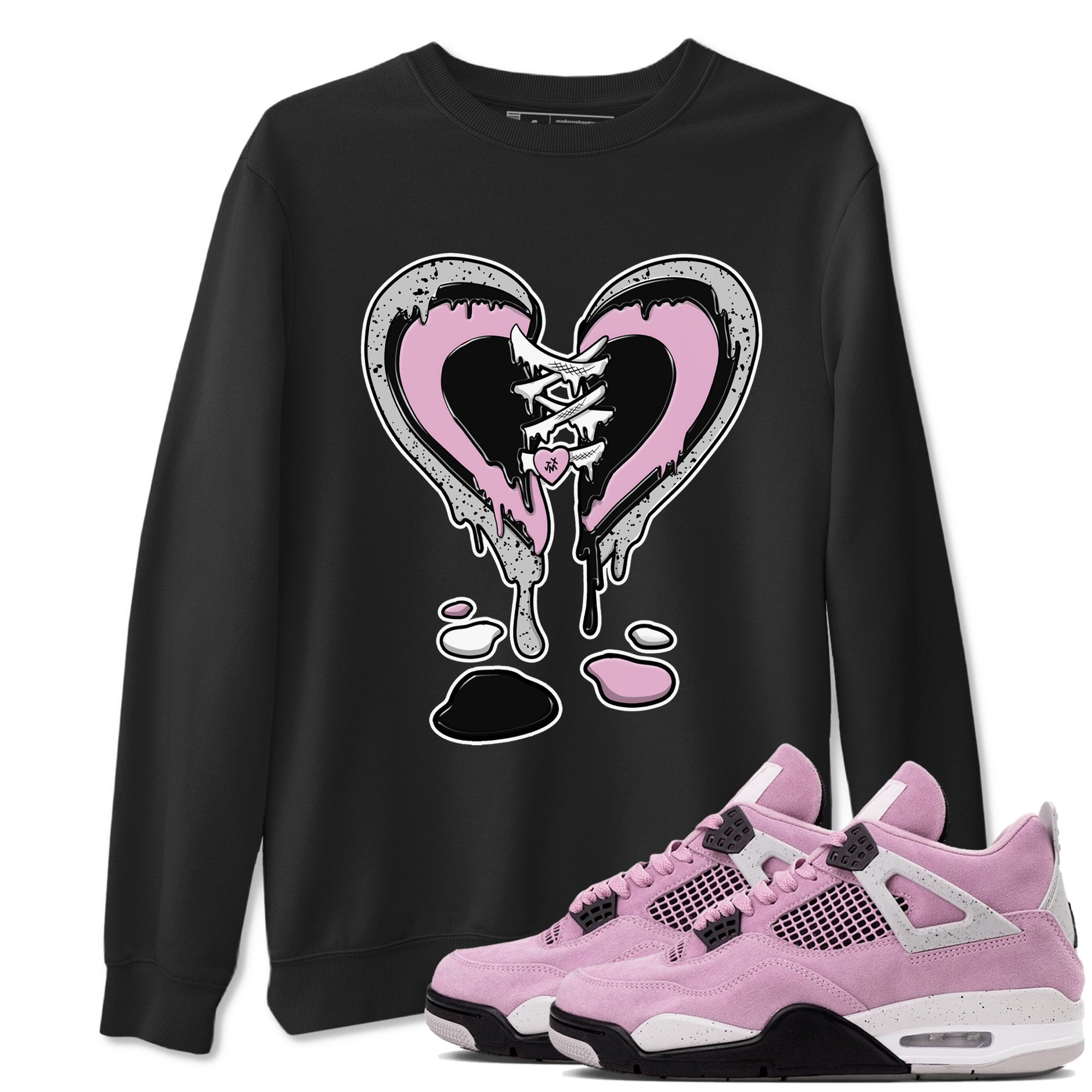 Melting Heart snkmatch Tees - Air Jordan 4 Orchid