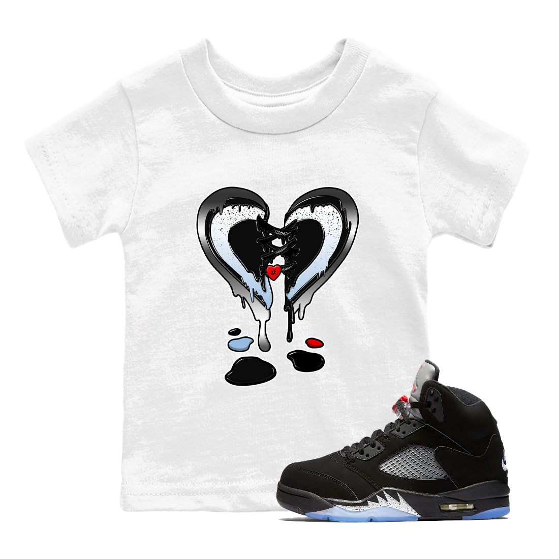 Melting Heart snkmatch Tees Kids - Air Jordan 5 Reimagined