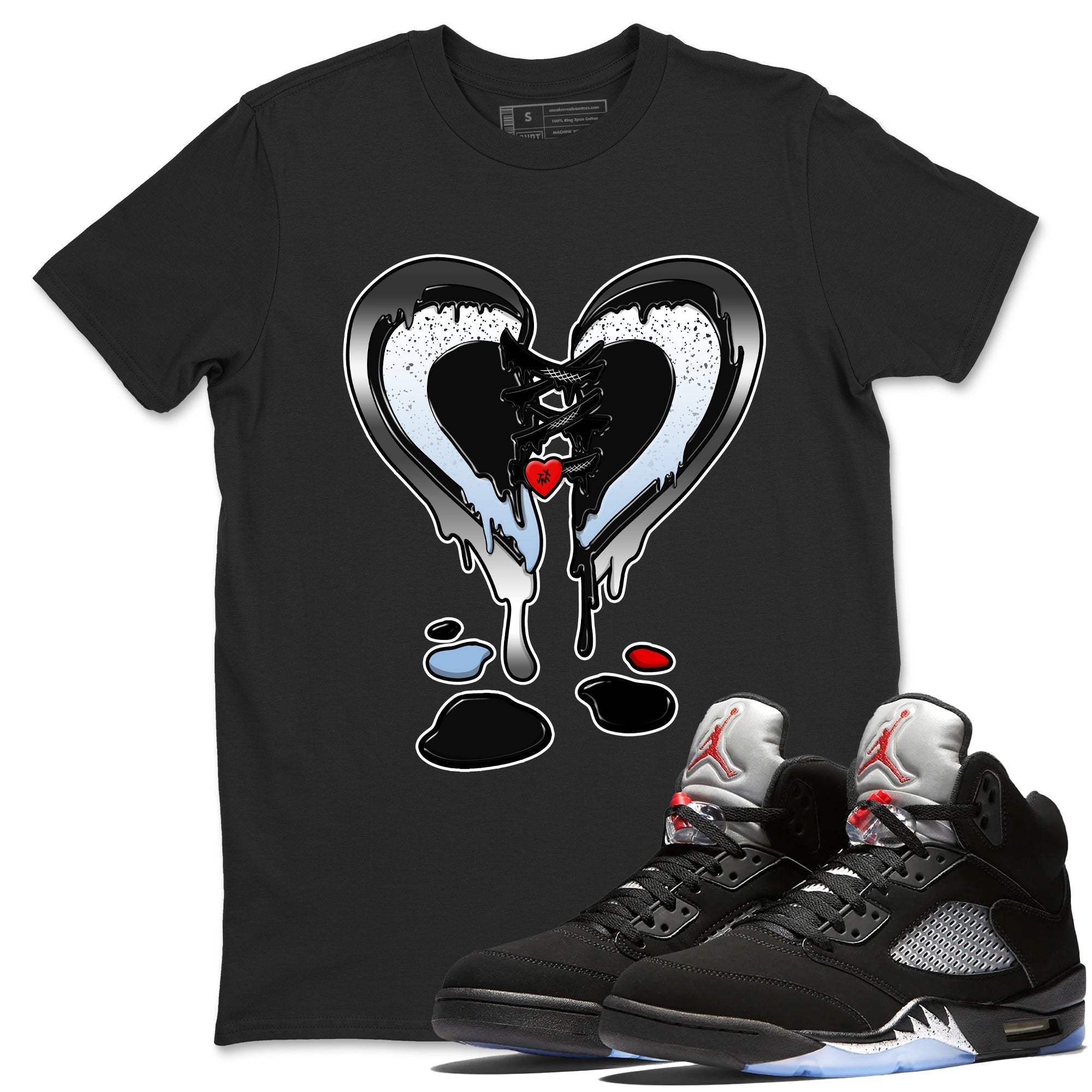 Melting Heart snkmatch Tees - Air Jordan 5 Reimagined