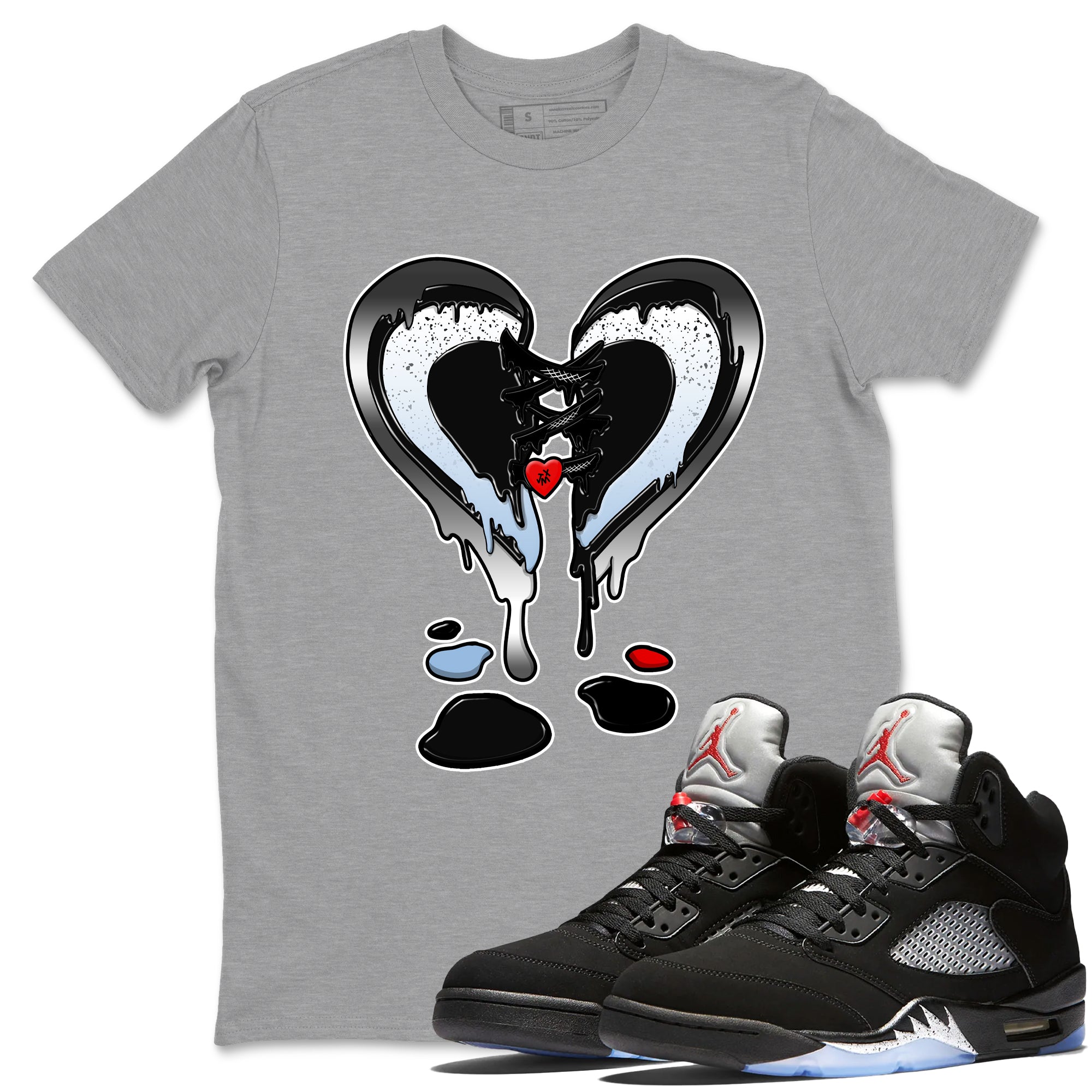 Melting Heart snkmatch Tees - Air Jordan 5 Reimagined