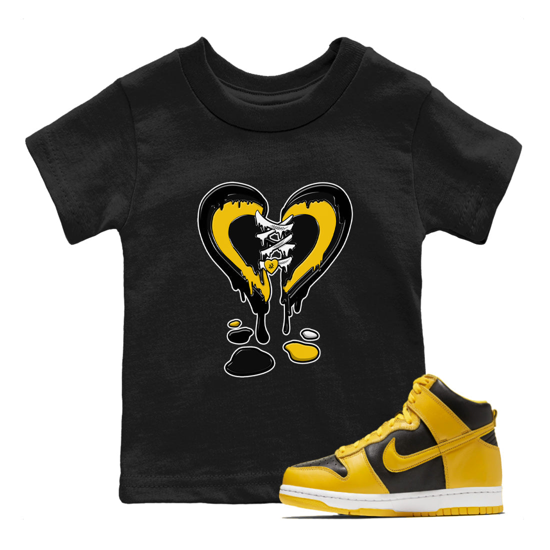 Melting Heart snkmatch Tees Kids - Dunk High Pollen