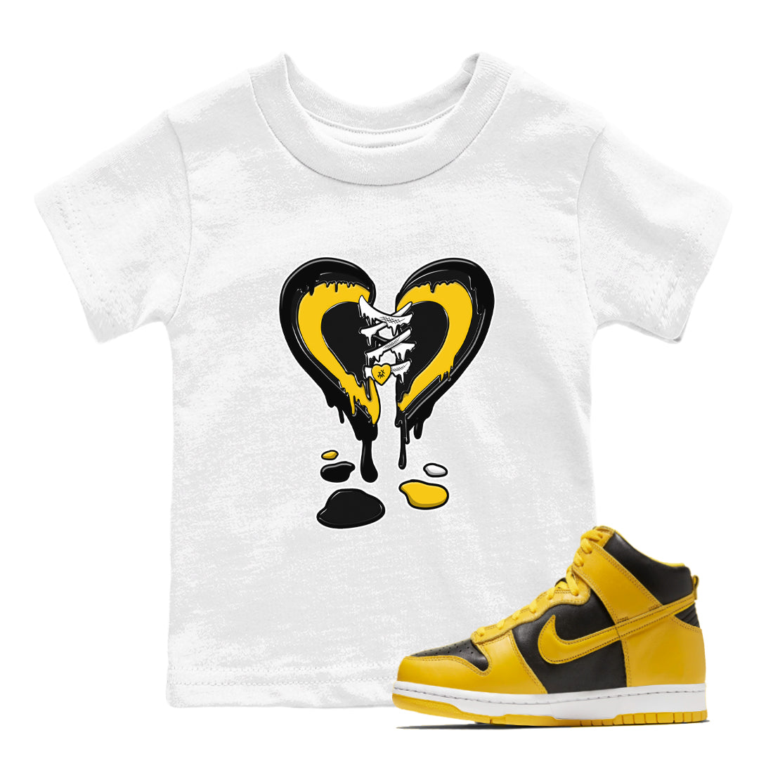 Melting Heart snkmatch Tees Kids - Dunk High Pollen