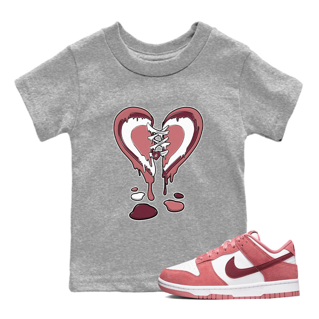 Melting Heart snkmatch Tee Kids - Dunk Valentines Day 2024