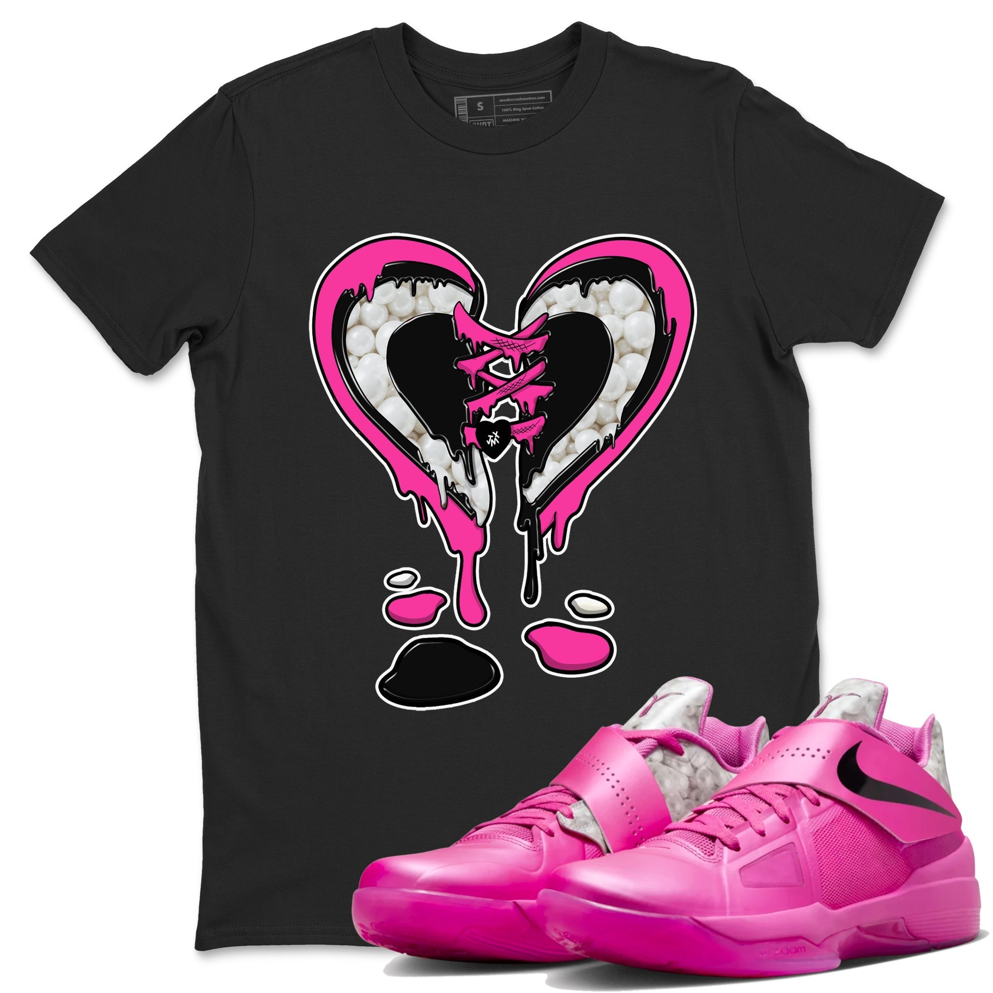 Melting Heart snkmatch Tees - Nike KD 4 Aunt Pearl
