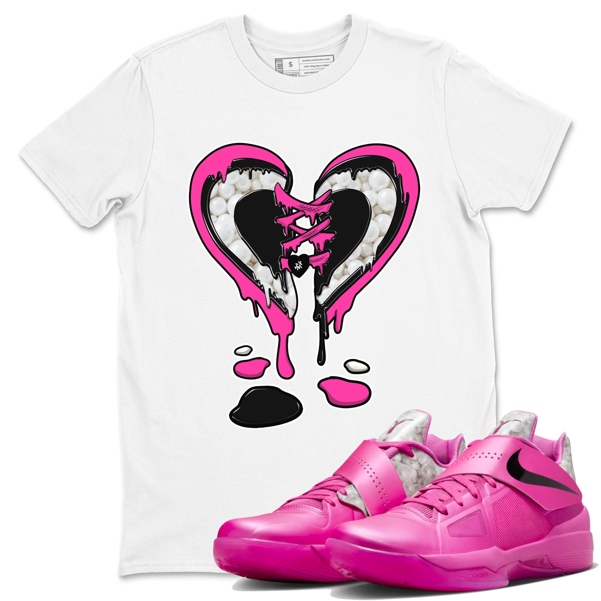 Melting Heart snkmatch Tees - Nike KD 4 Aunt Pearl