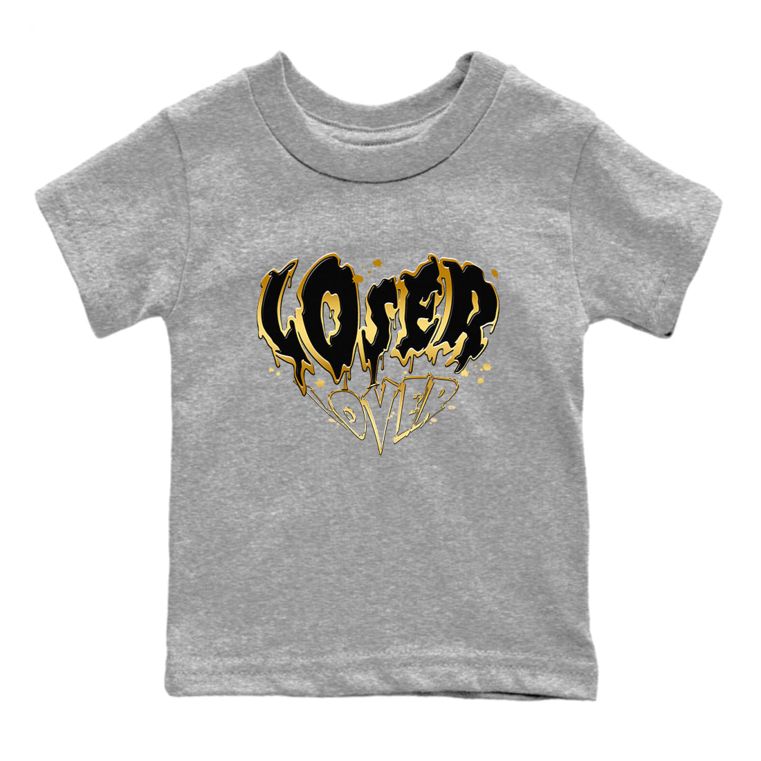 Melting Loser Lover snkmatch Tees Kids - Air Jordan 1 Black Metallic Gold