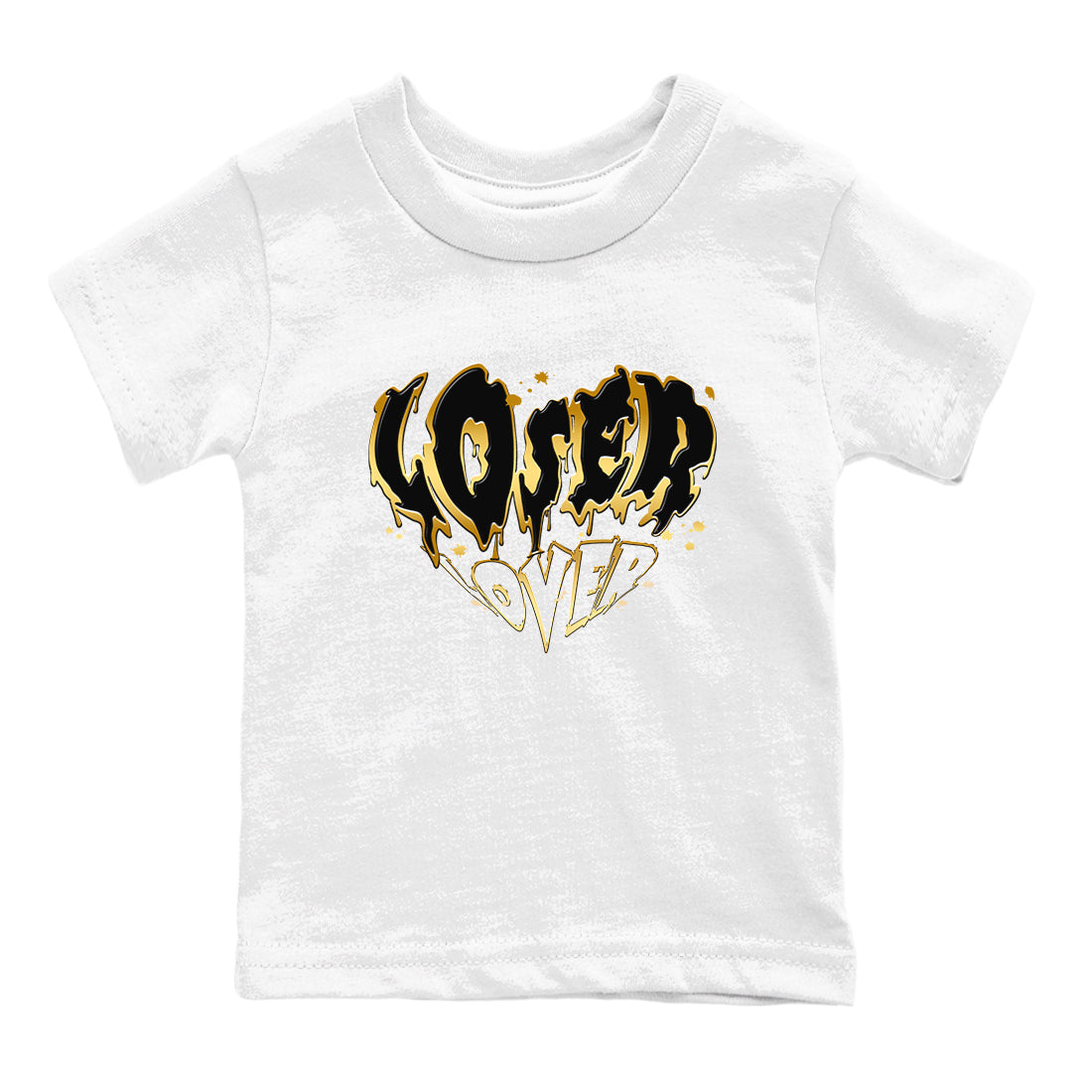 Melting Loser Lover snkmatch Tees Kids - Air Jordan 1 Black Metallic Gold