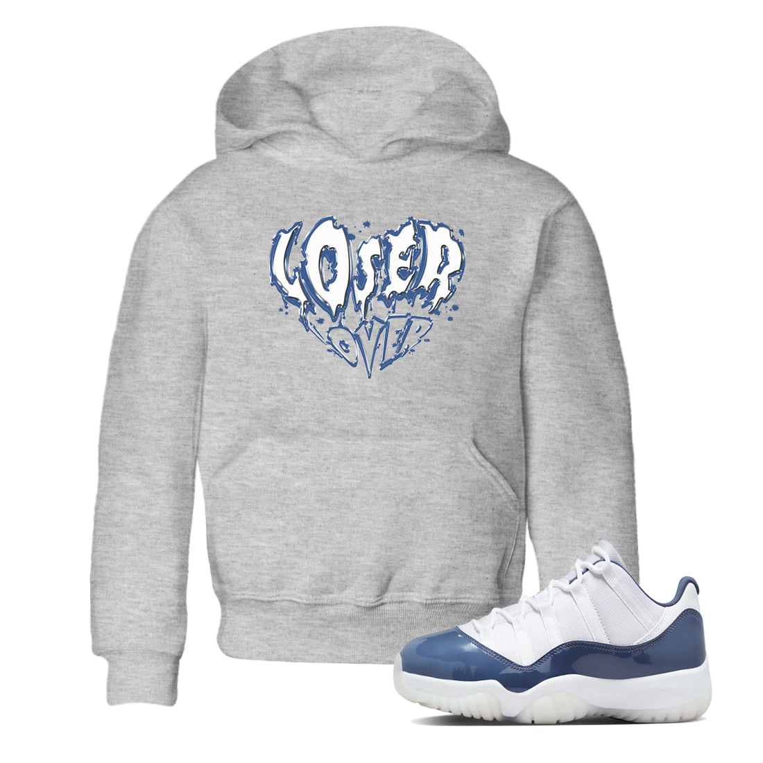 Melting Loser Lover snkmatch Tees Kids - Air Jordan 11 Diffused Blue
