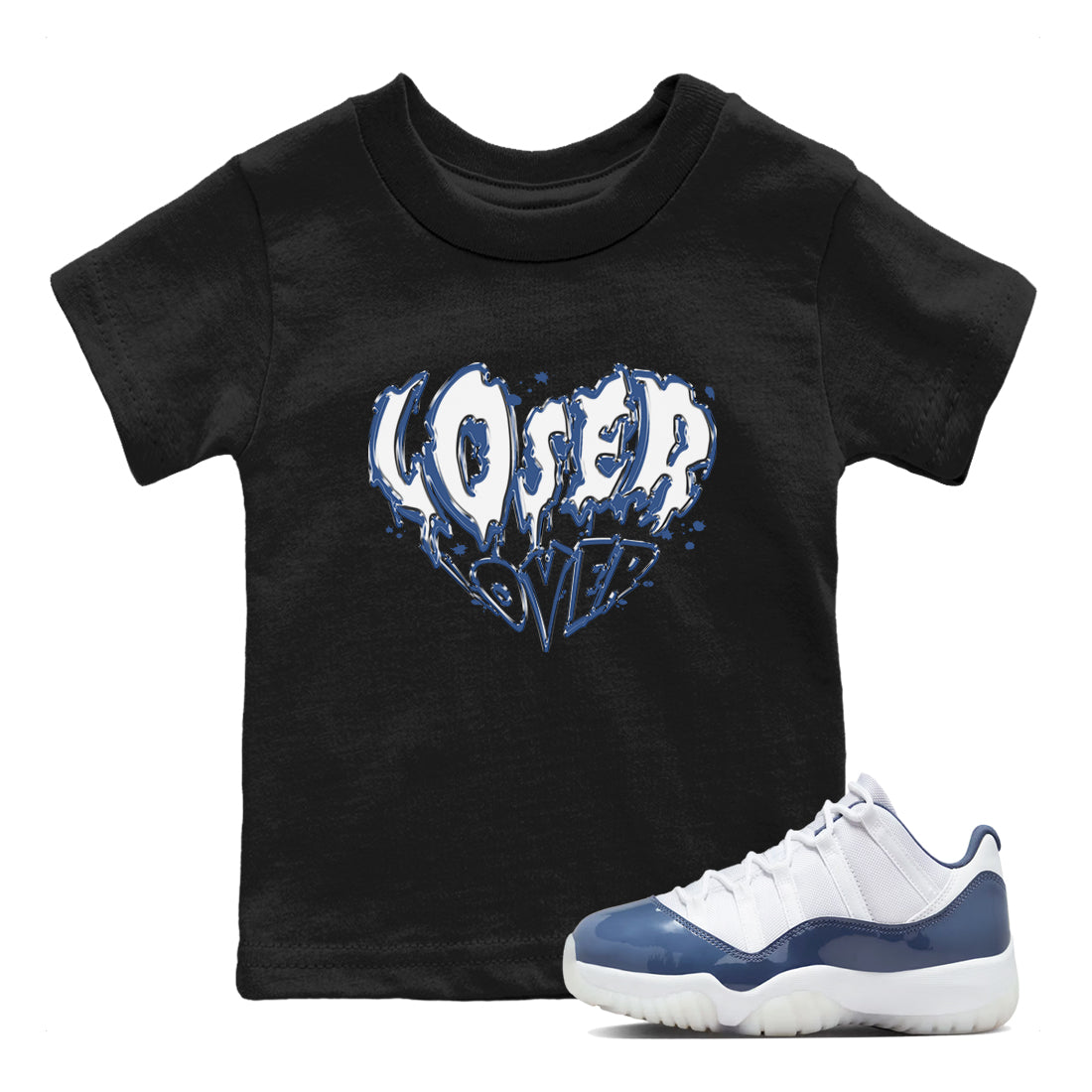 Melting Loser Lover snkmatch Tees Kids - Air Jordan 11 Diffused Blue