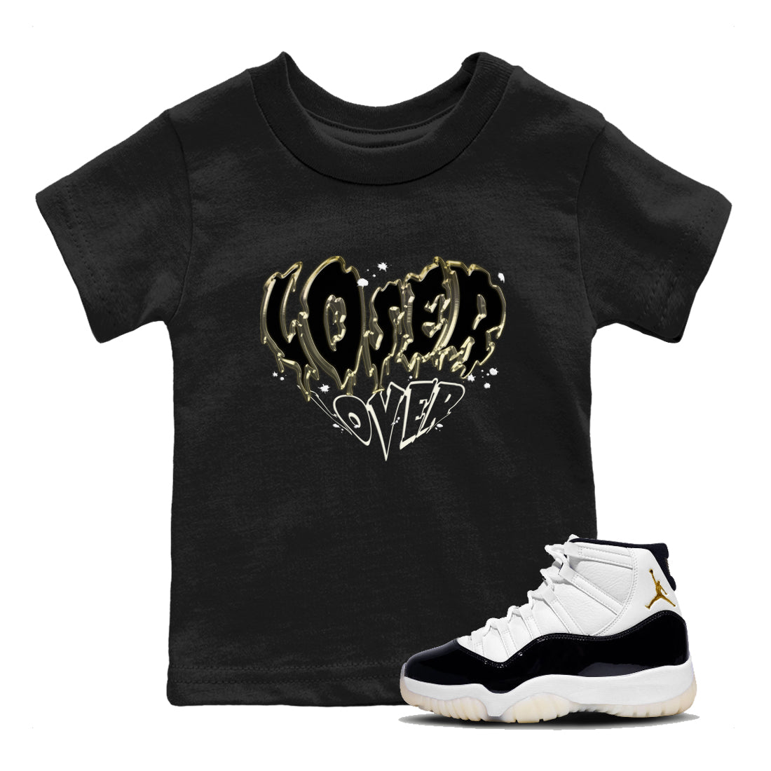 Melting Loser Lover snkmatch Tees Kids - Air Jordan 11 Gratitude