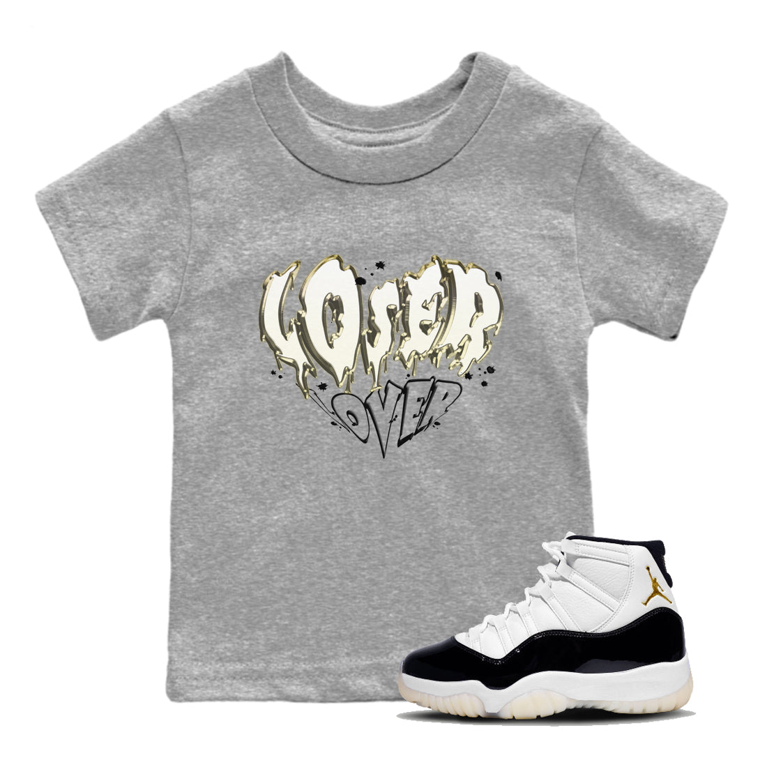 Melting Loser Lover snkmatch Tees Kids - Air Jordan 11 Gratitude
