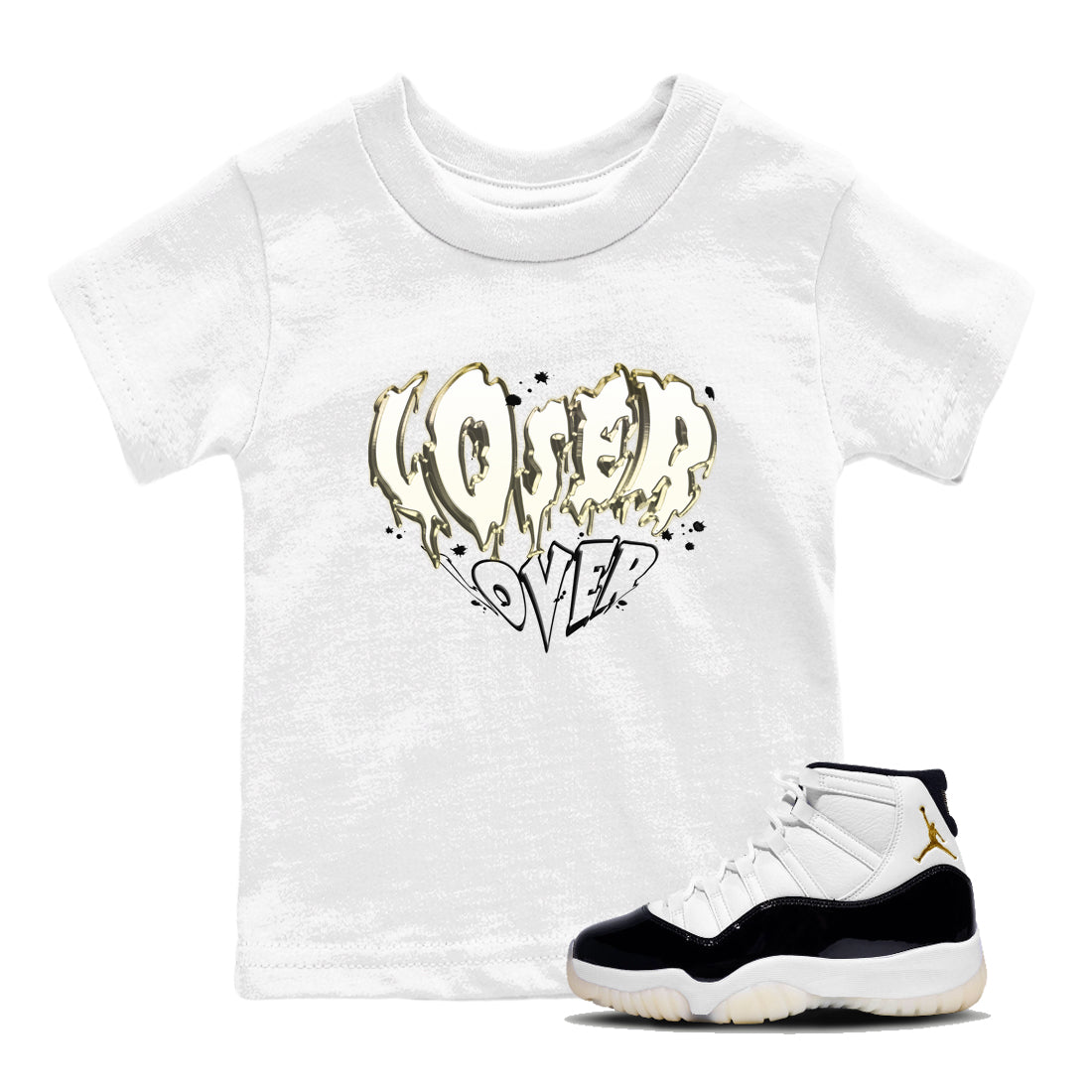 Melting Loser Lover snkmatch Tees Kids - Air Jordan 11 Gratitude