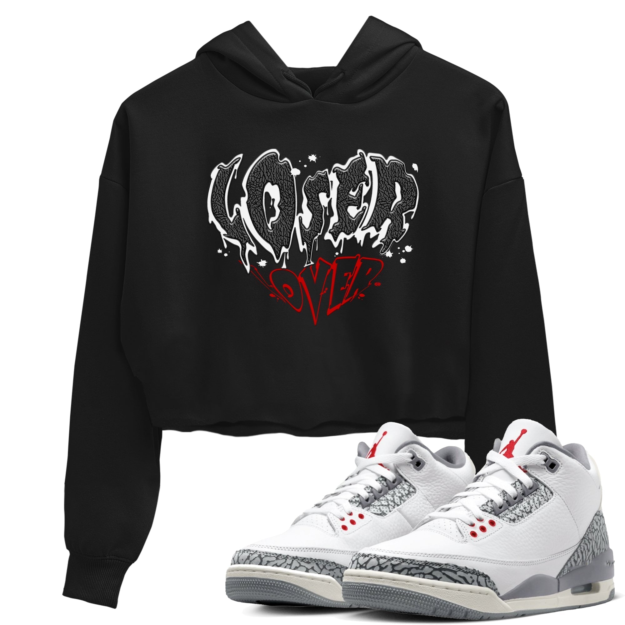 Melting Loser Lover snkmatch Women's Top - Air Jordan 3 Cement Grey